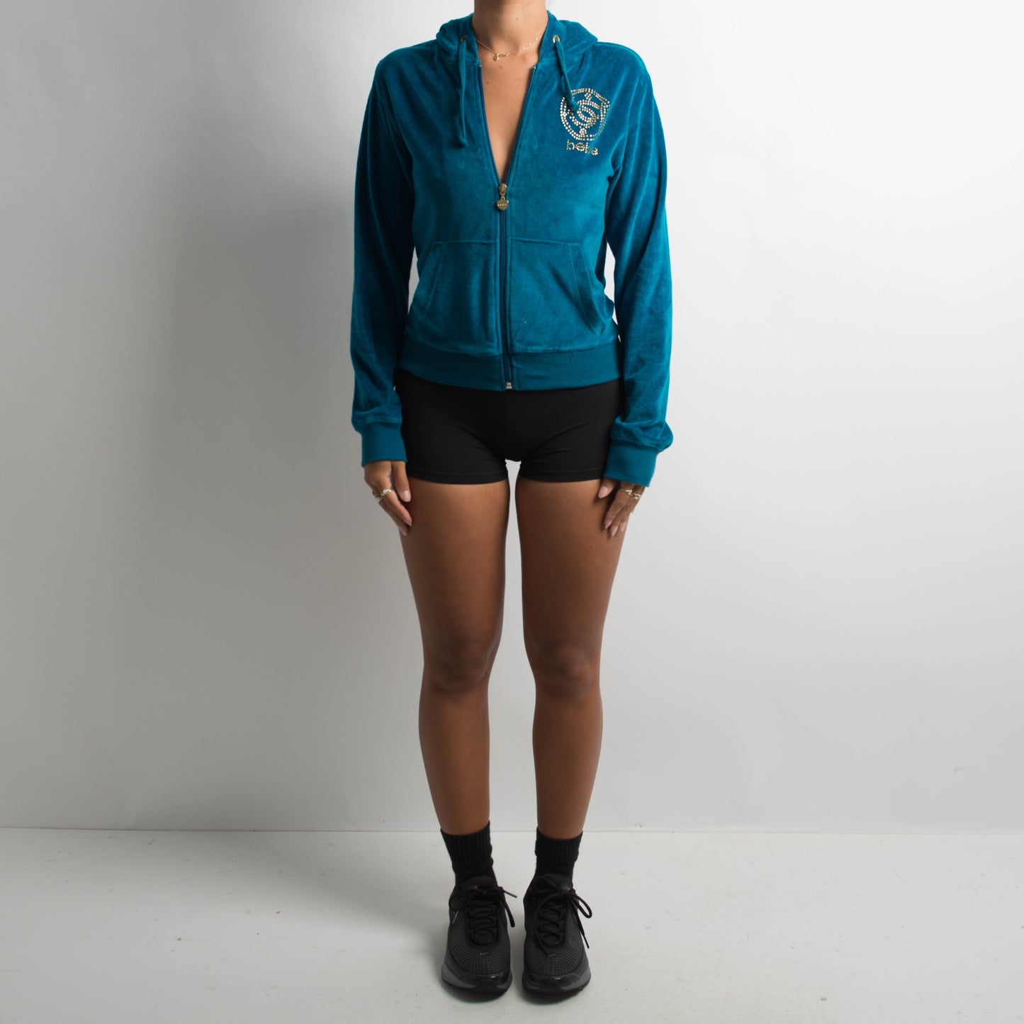 VELOUR ZIP HOODIE