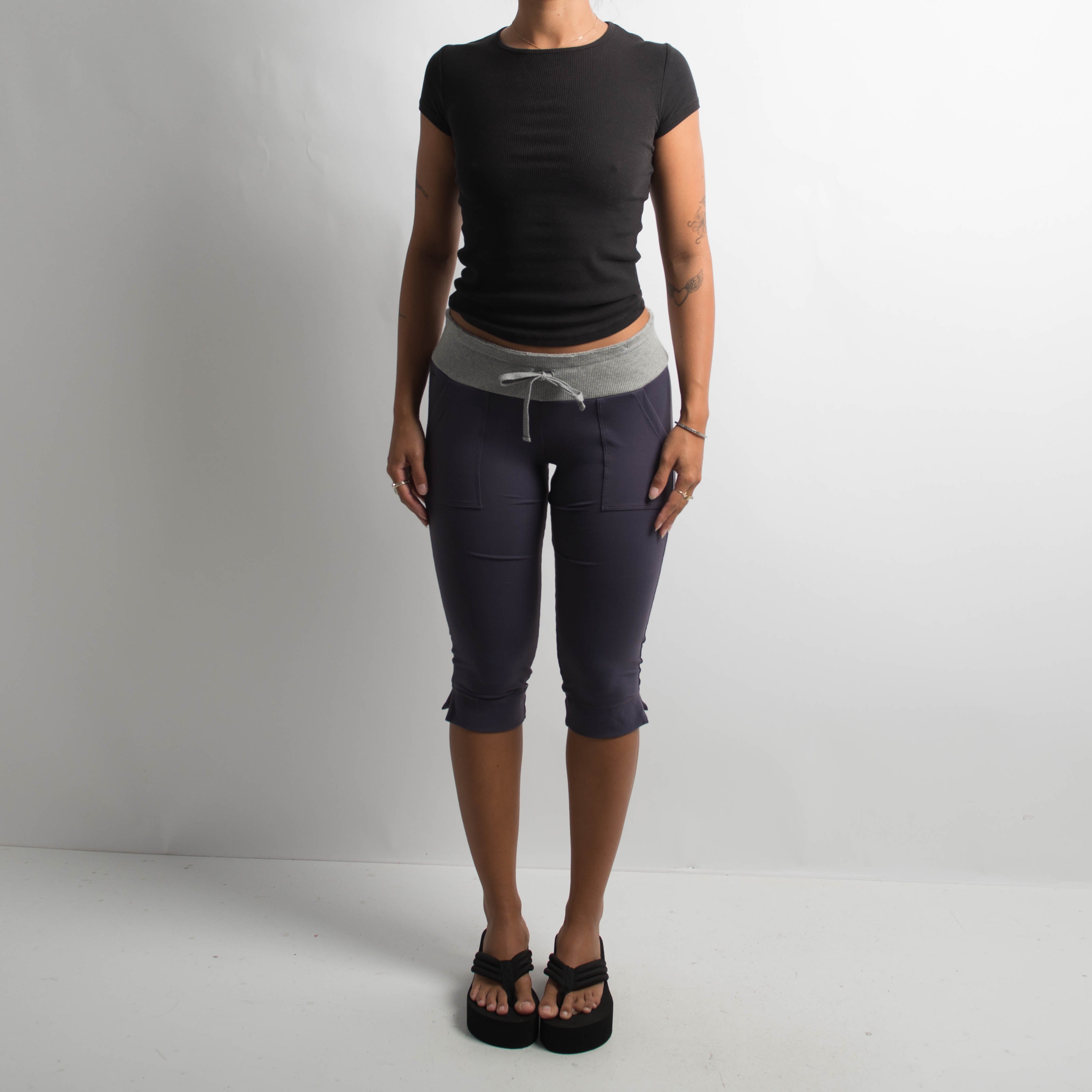 DRAWSTRING CROP TIGHTS