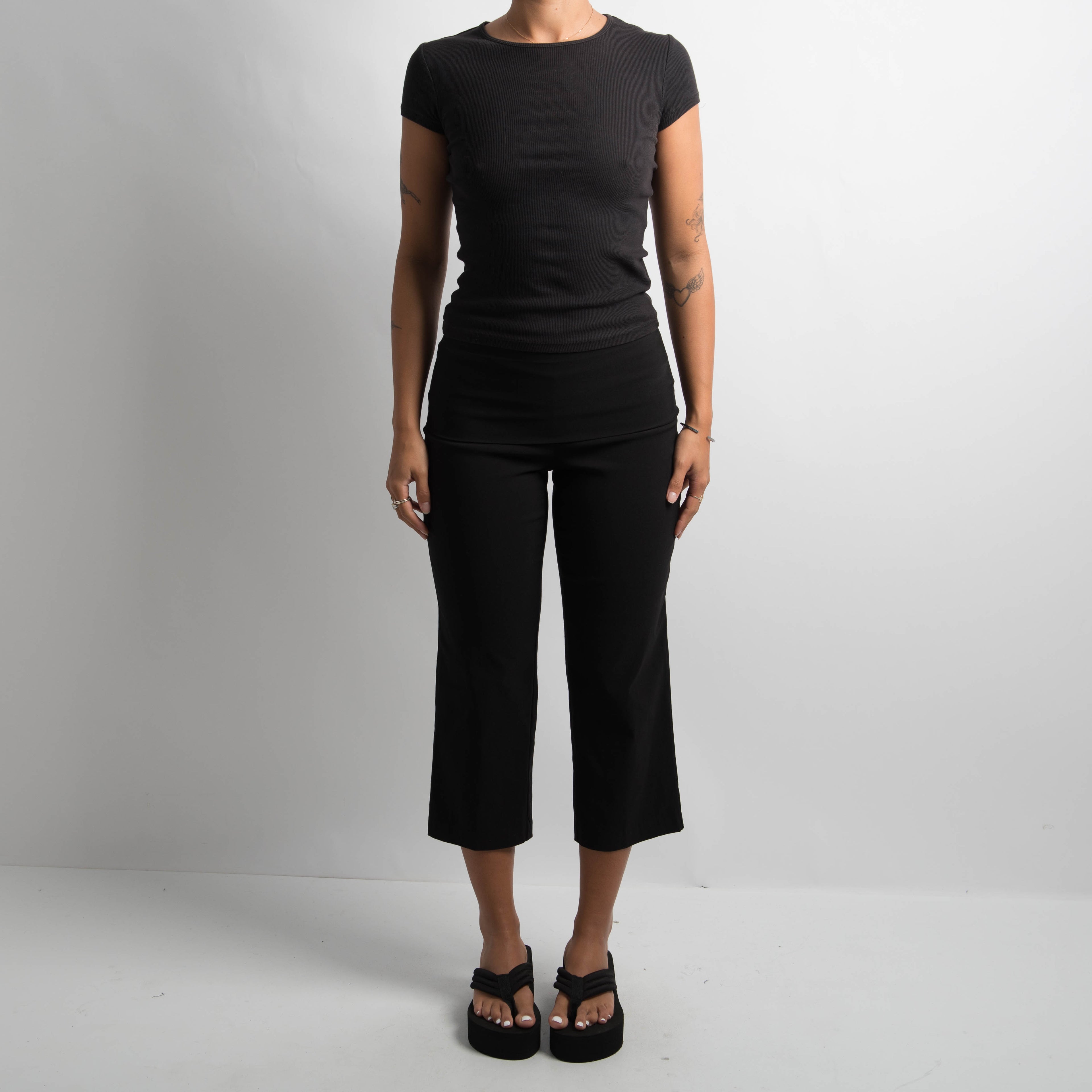 FOLD OVER CAPRI PANTS
