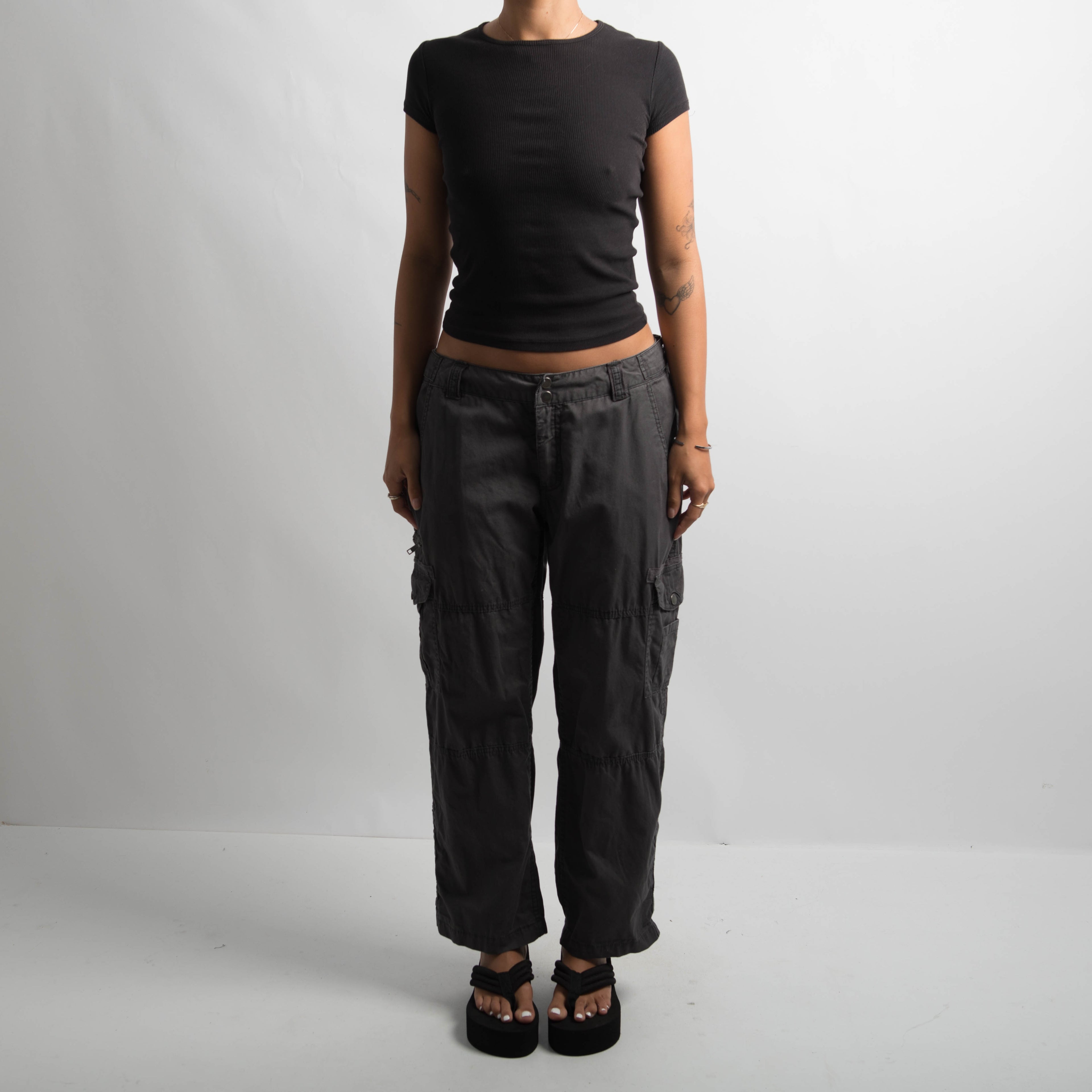 CHARCOAL CARGO PANTS