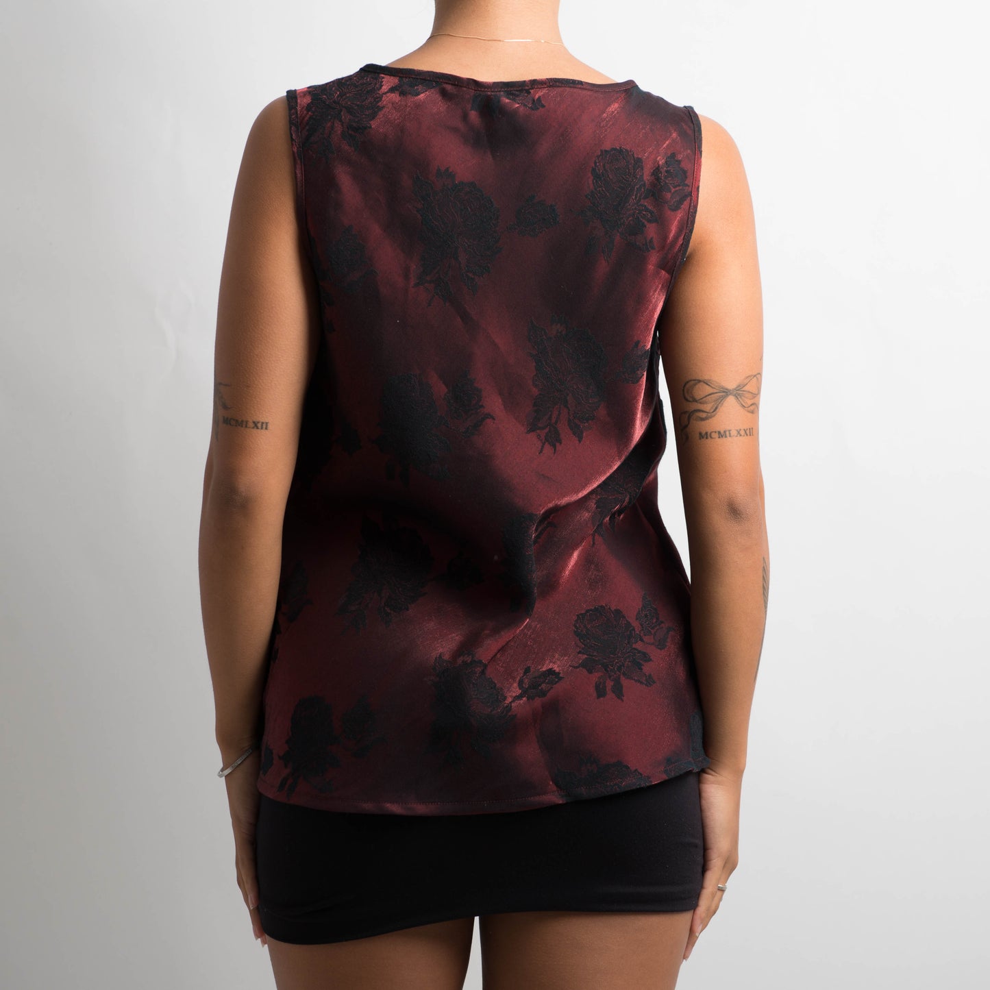 METALLIC FLORAL TOP