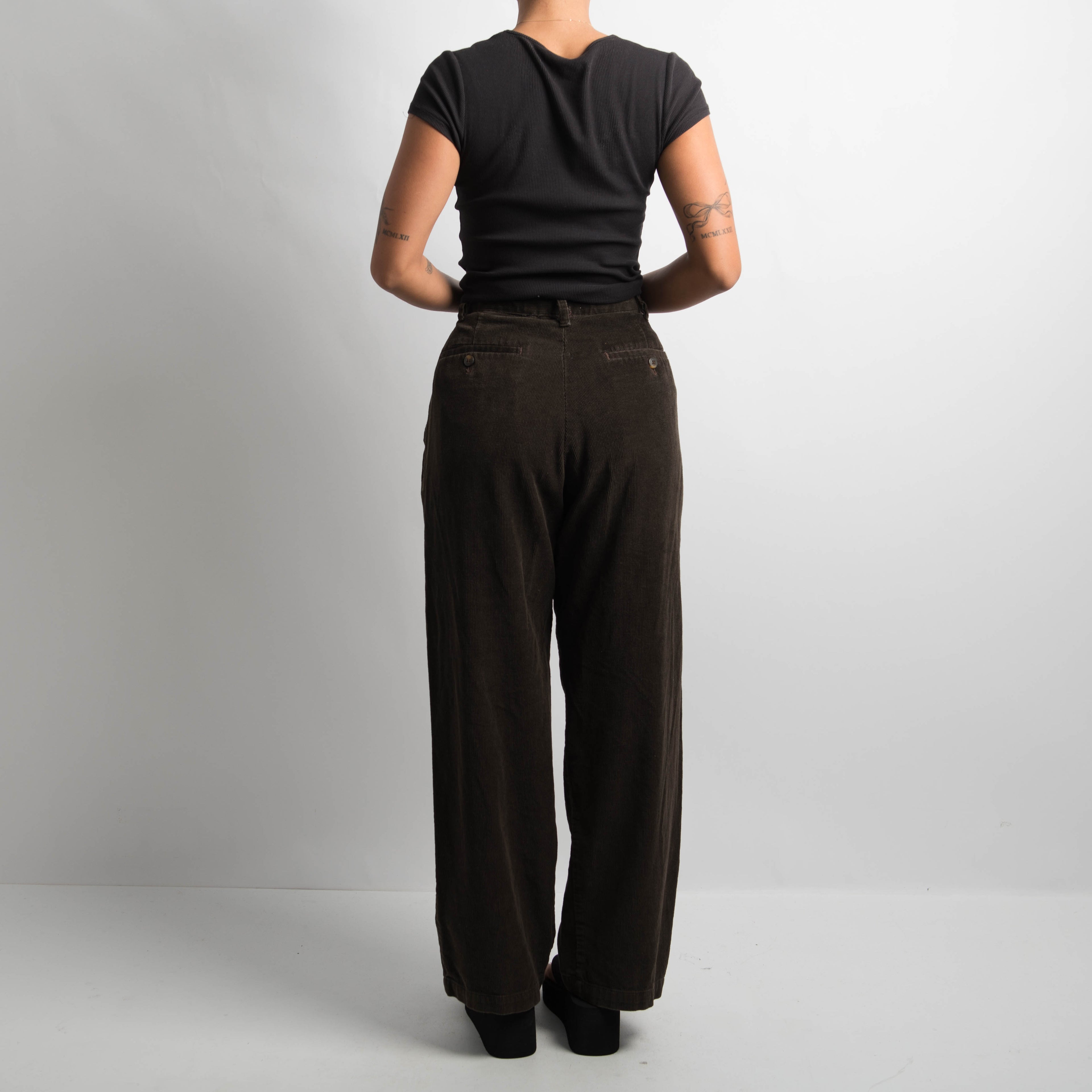 DARK BROWN CORDUROY JEANS