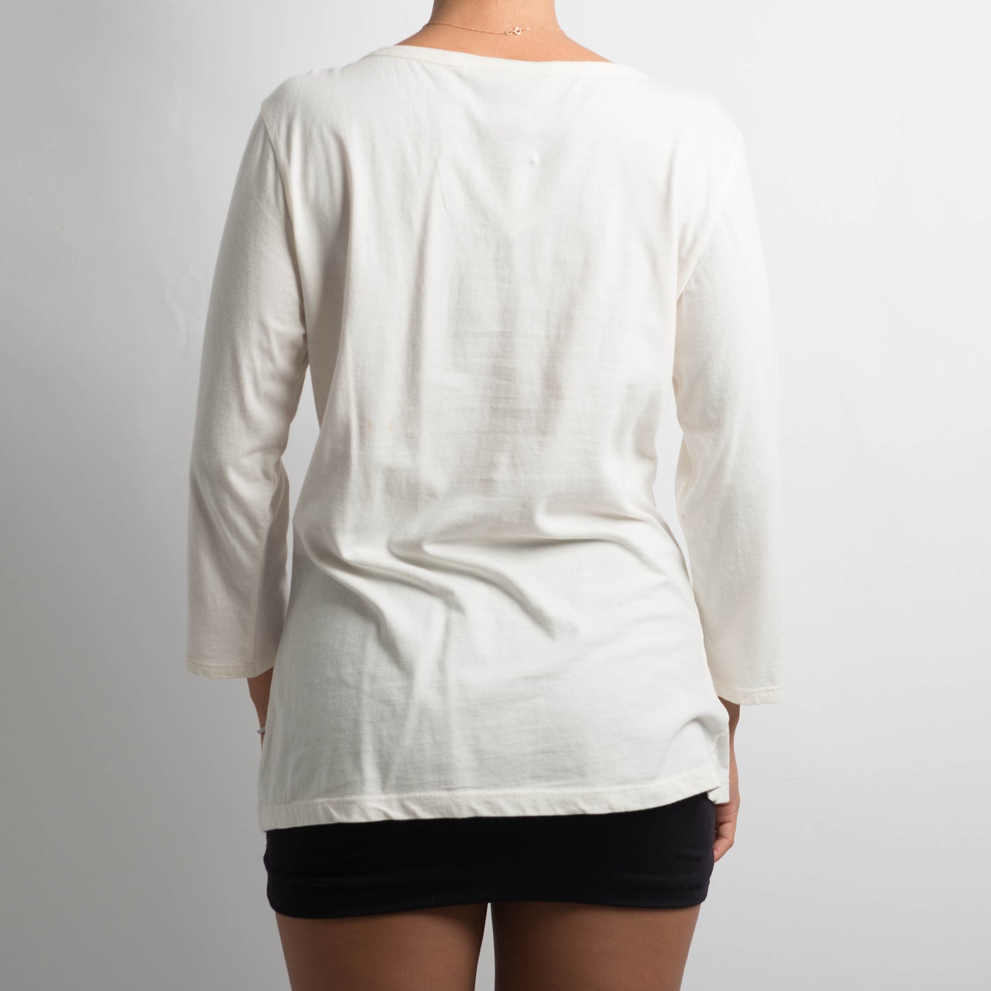 CREAM HENLEY TOP