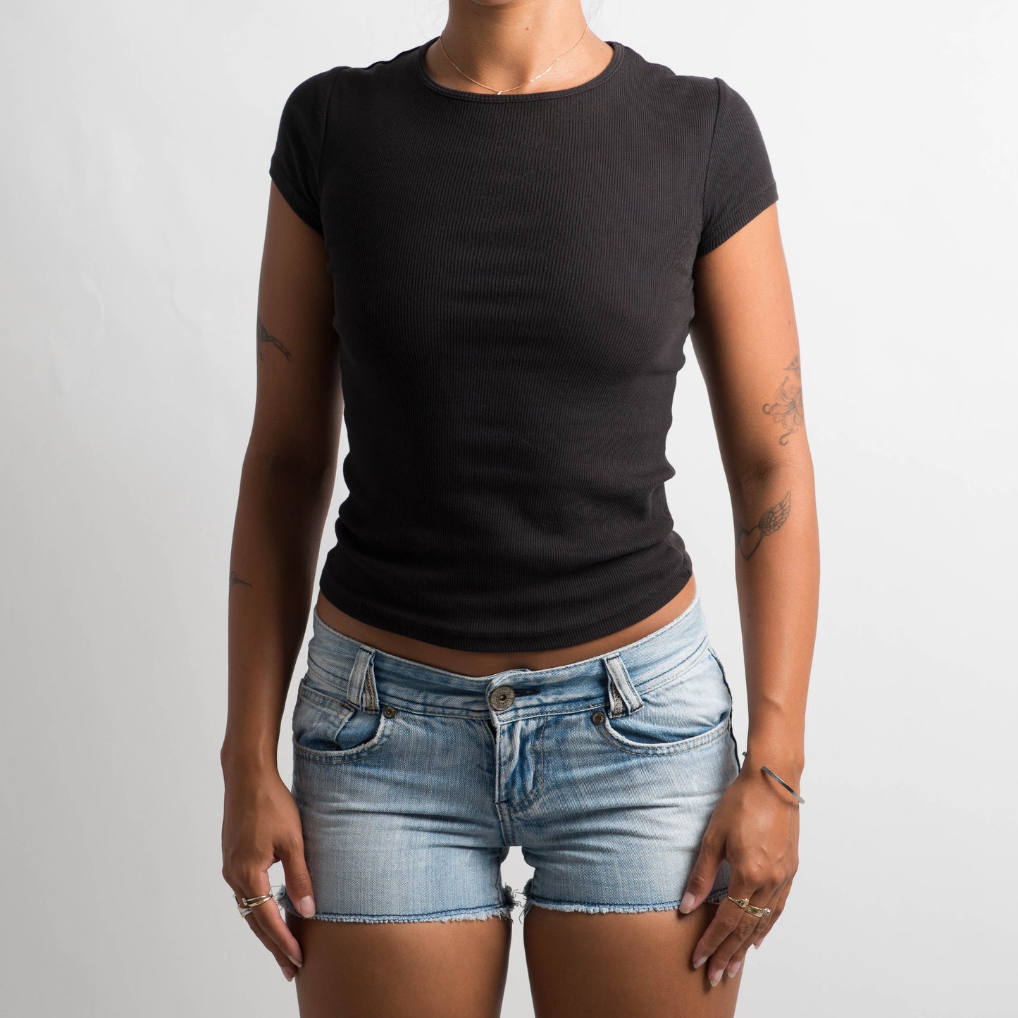 DENIM MINI SHORTS