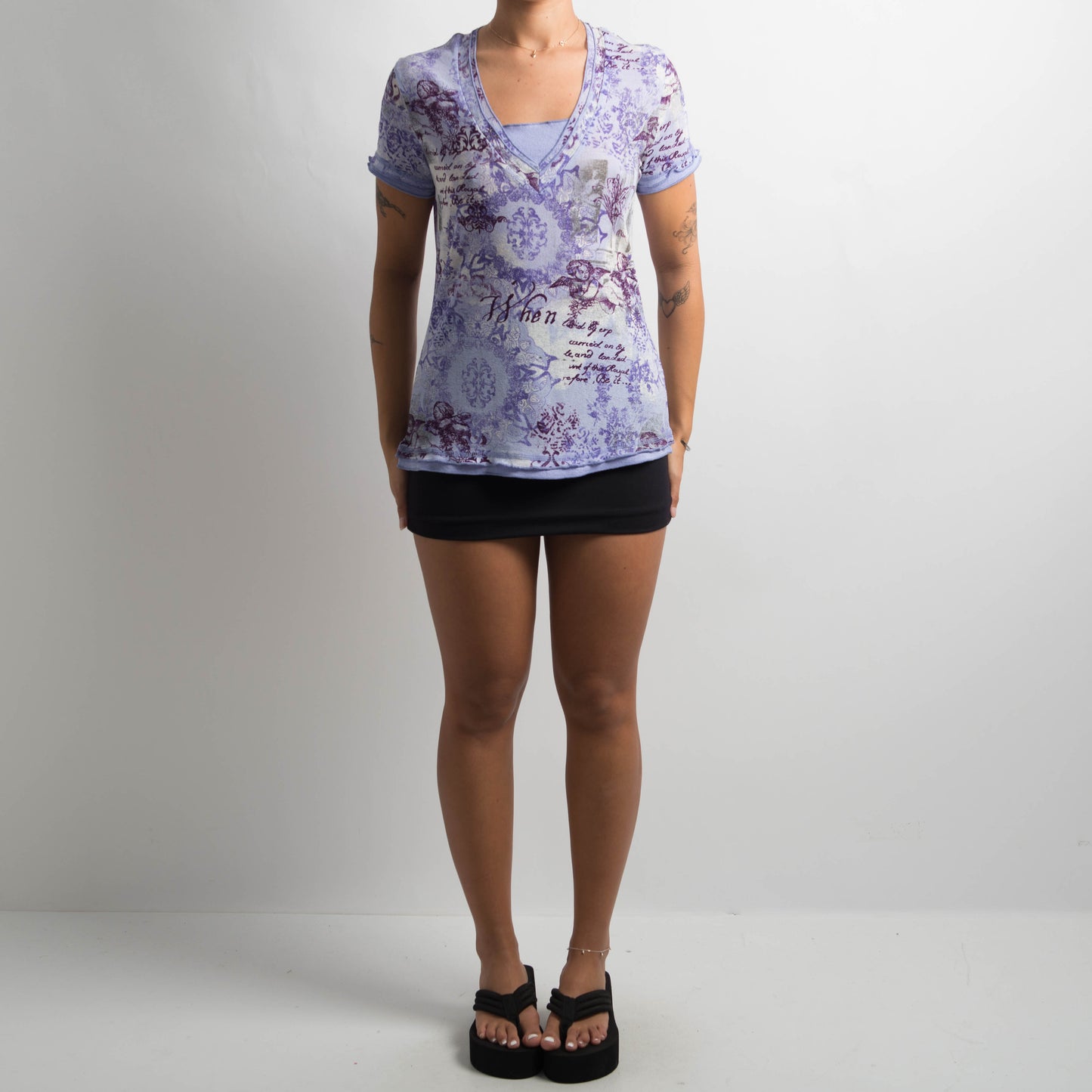 PURPLE MESH TOP