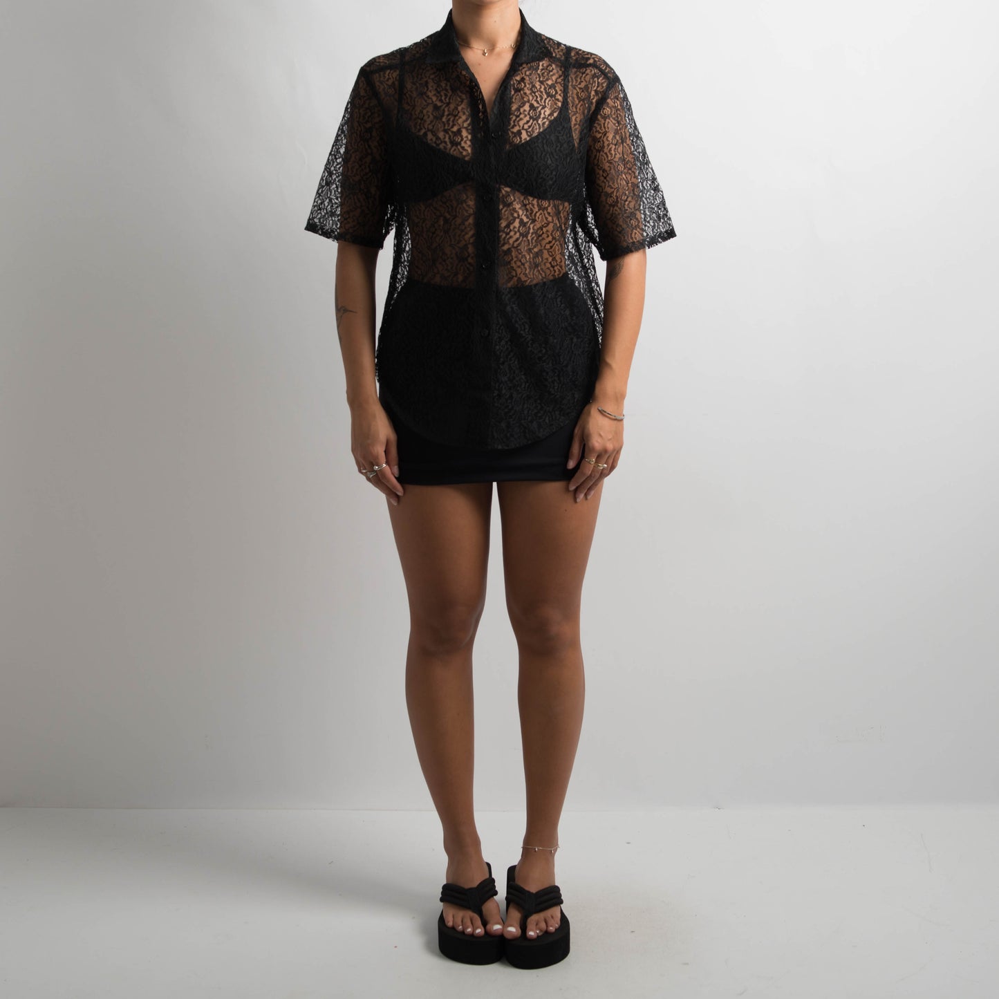 BLACK LACE BLOUSE