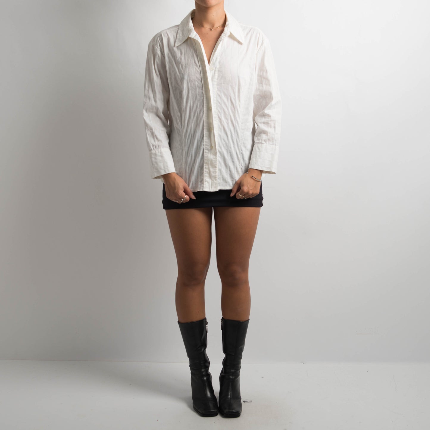 CREAM STRIPE BLOUSE