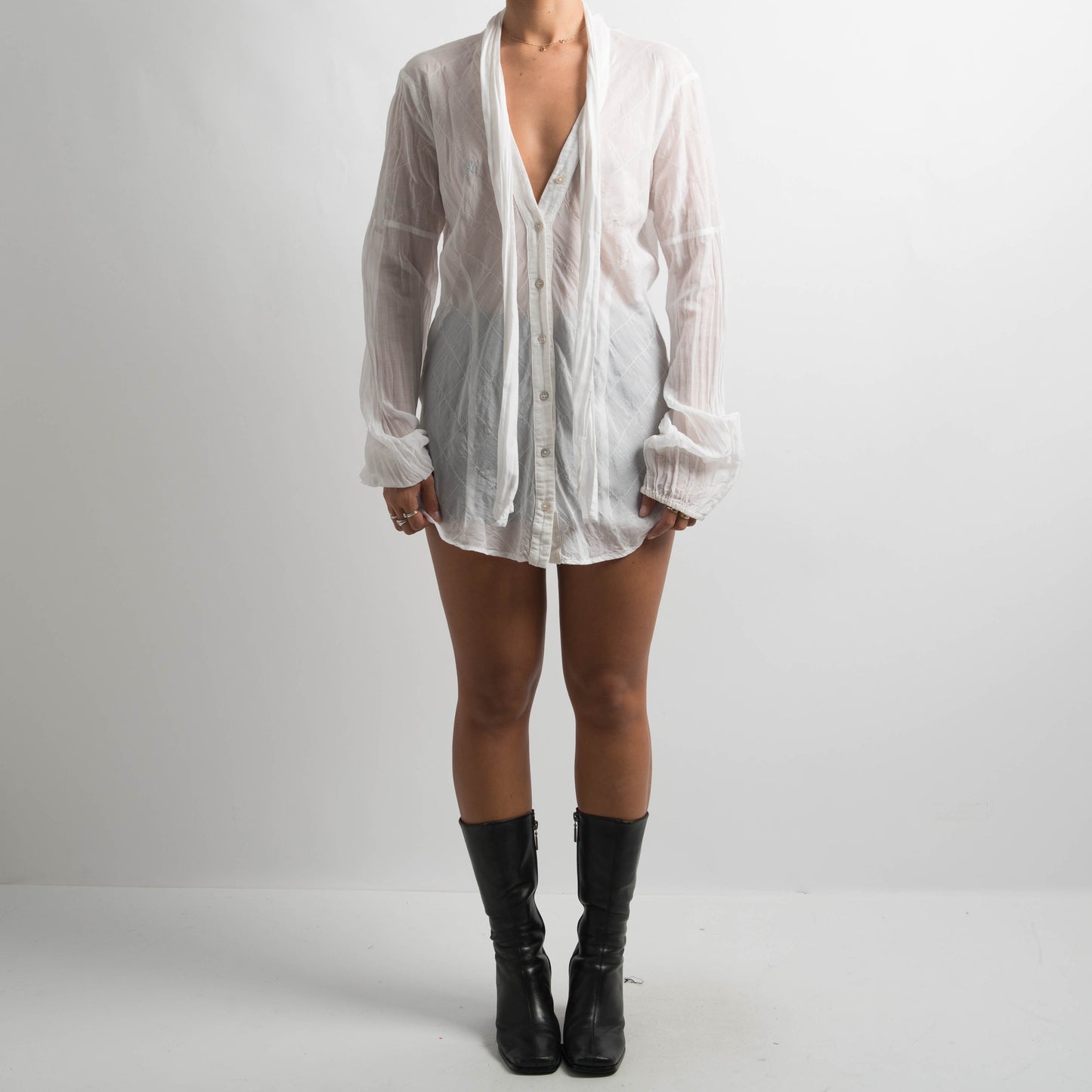 SHEER SILK BLOUSE