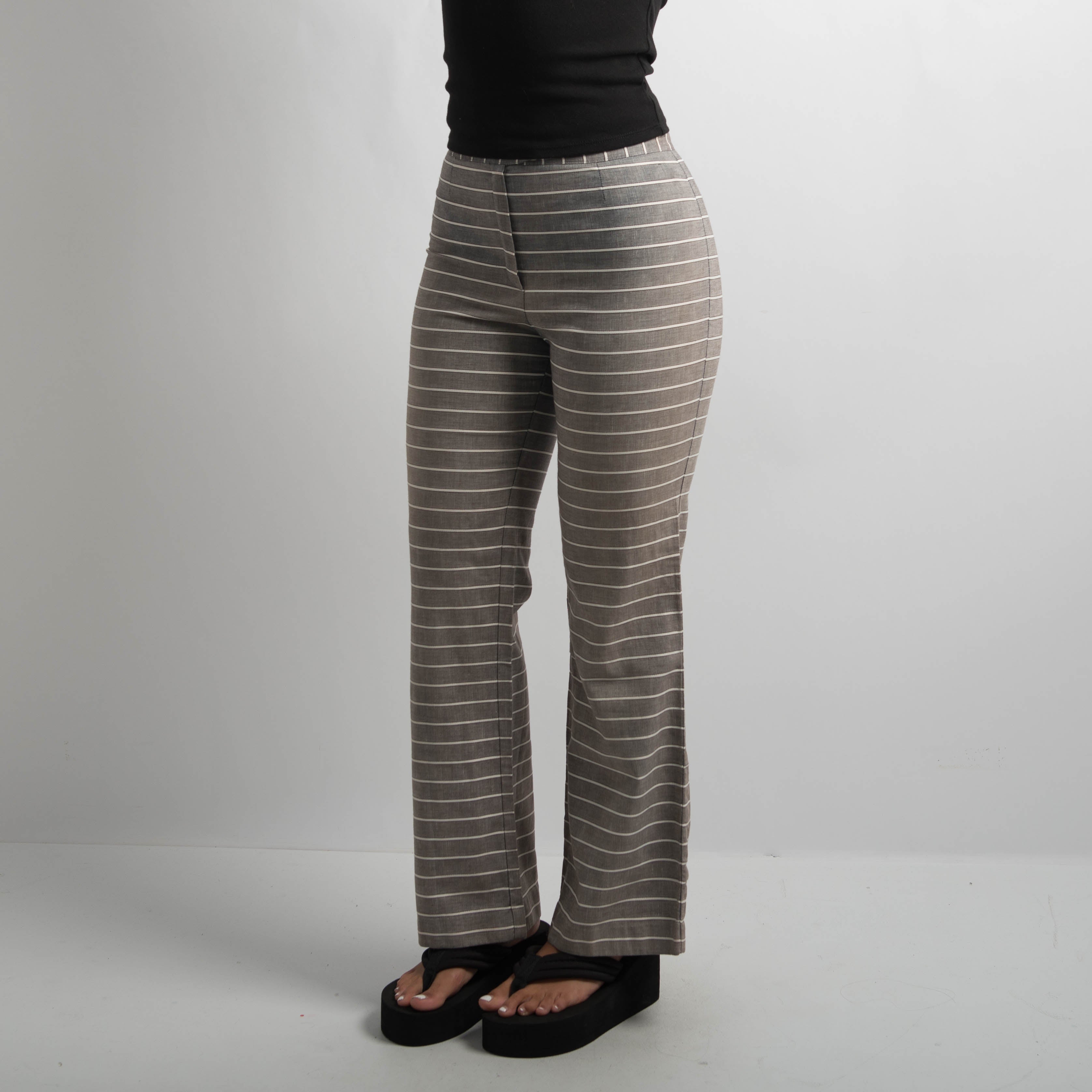GREY STRIPE TROUSERS