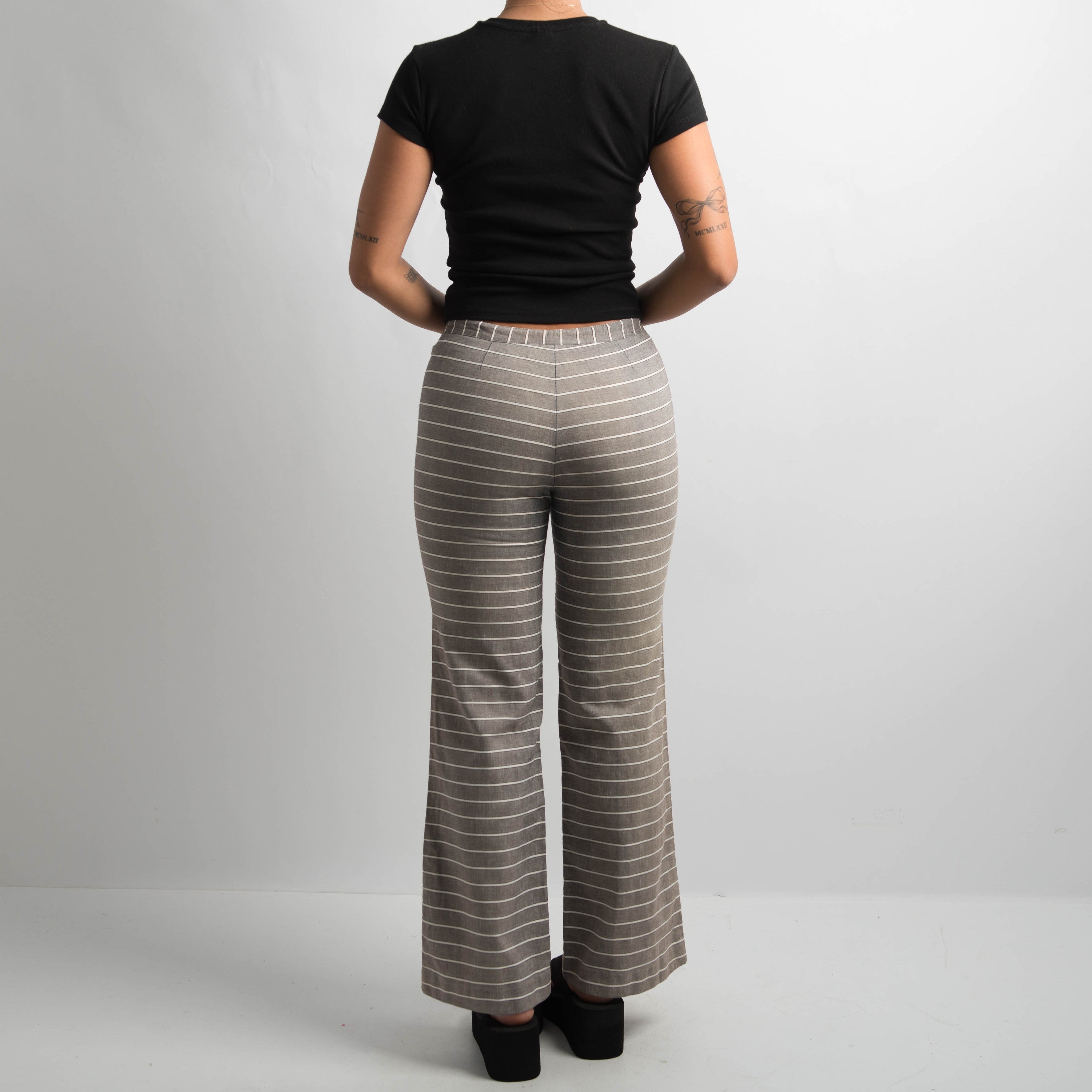 GREY STRIPE TROUSERS