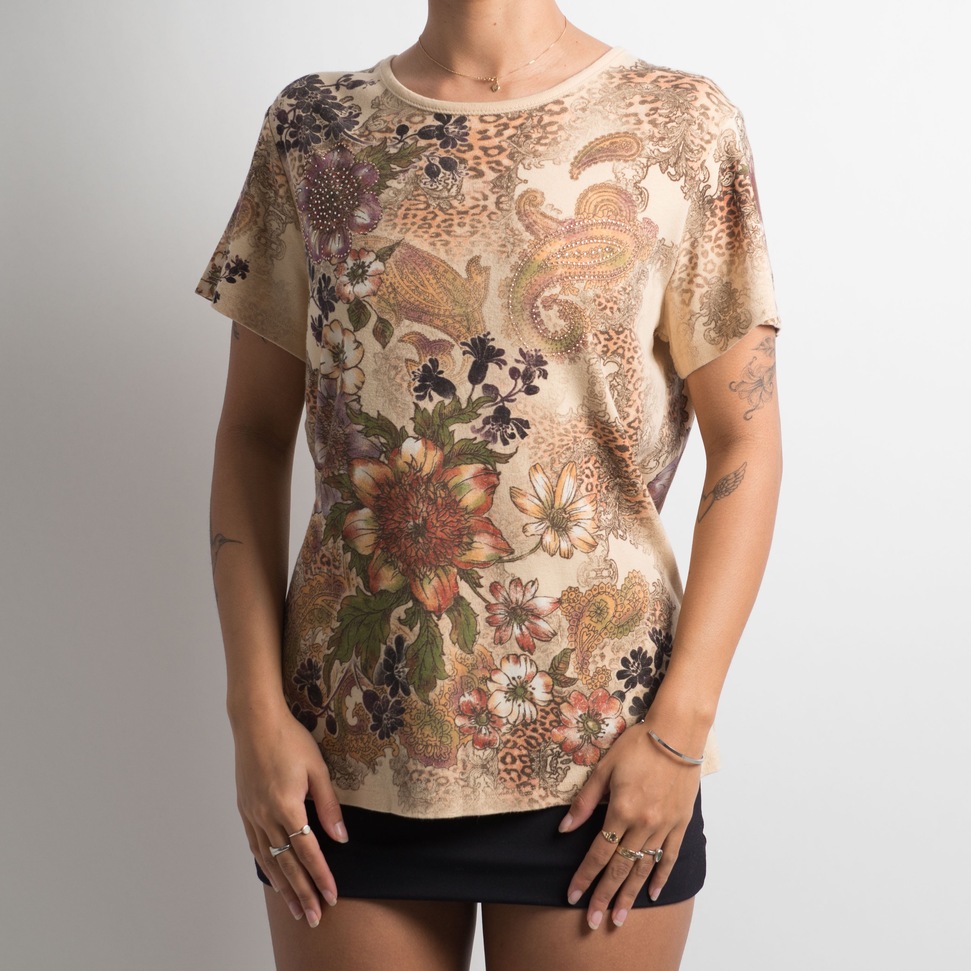 T-SHIRT GRAPHIQUE BEIGE