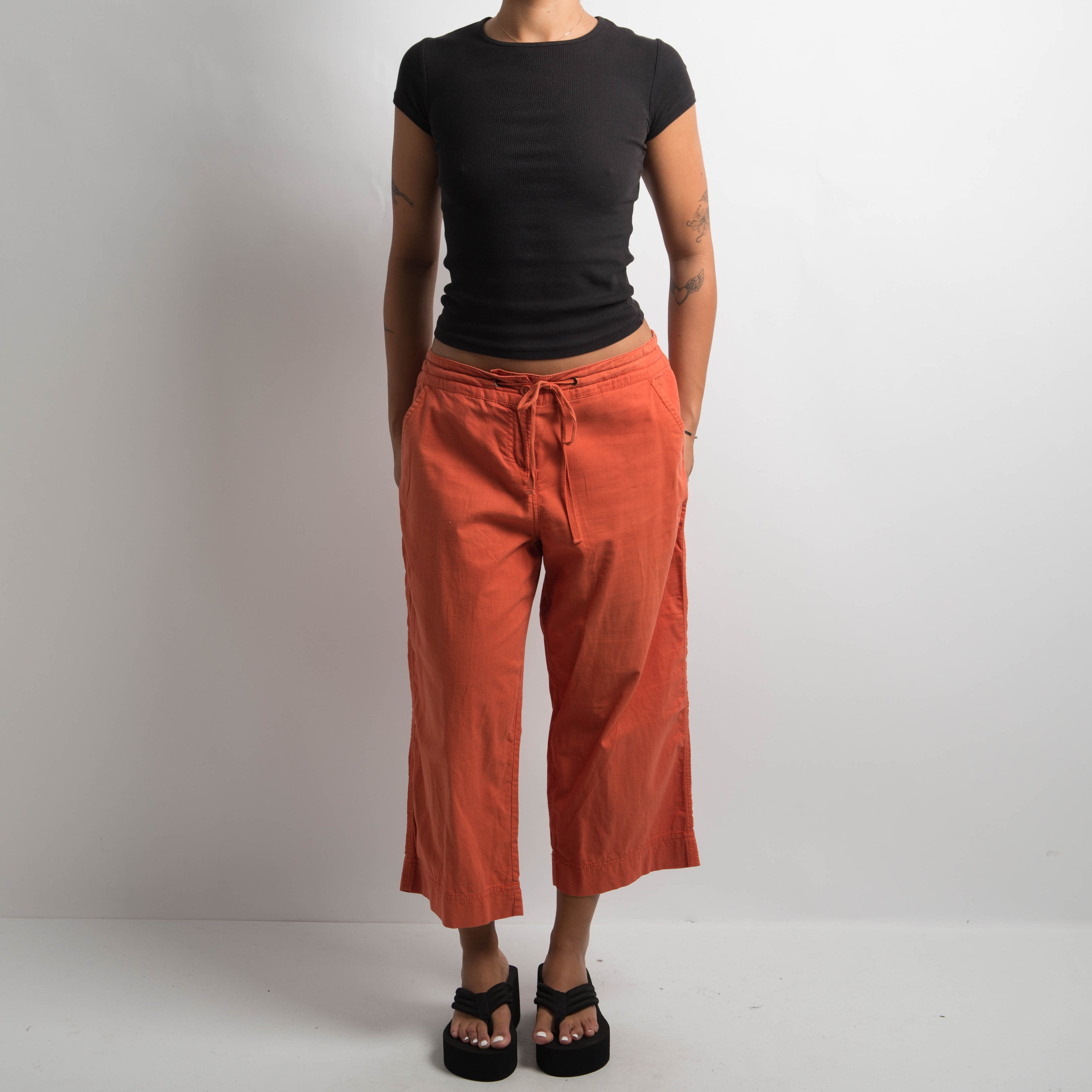 ORANGE CROP COTTON PANTS