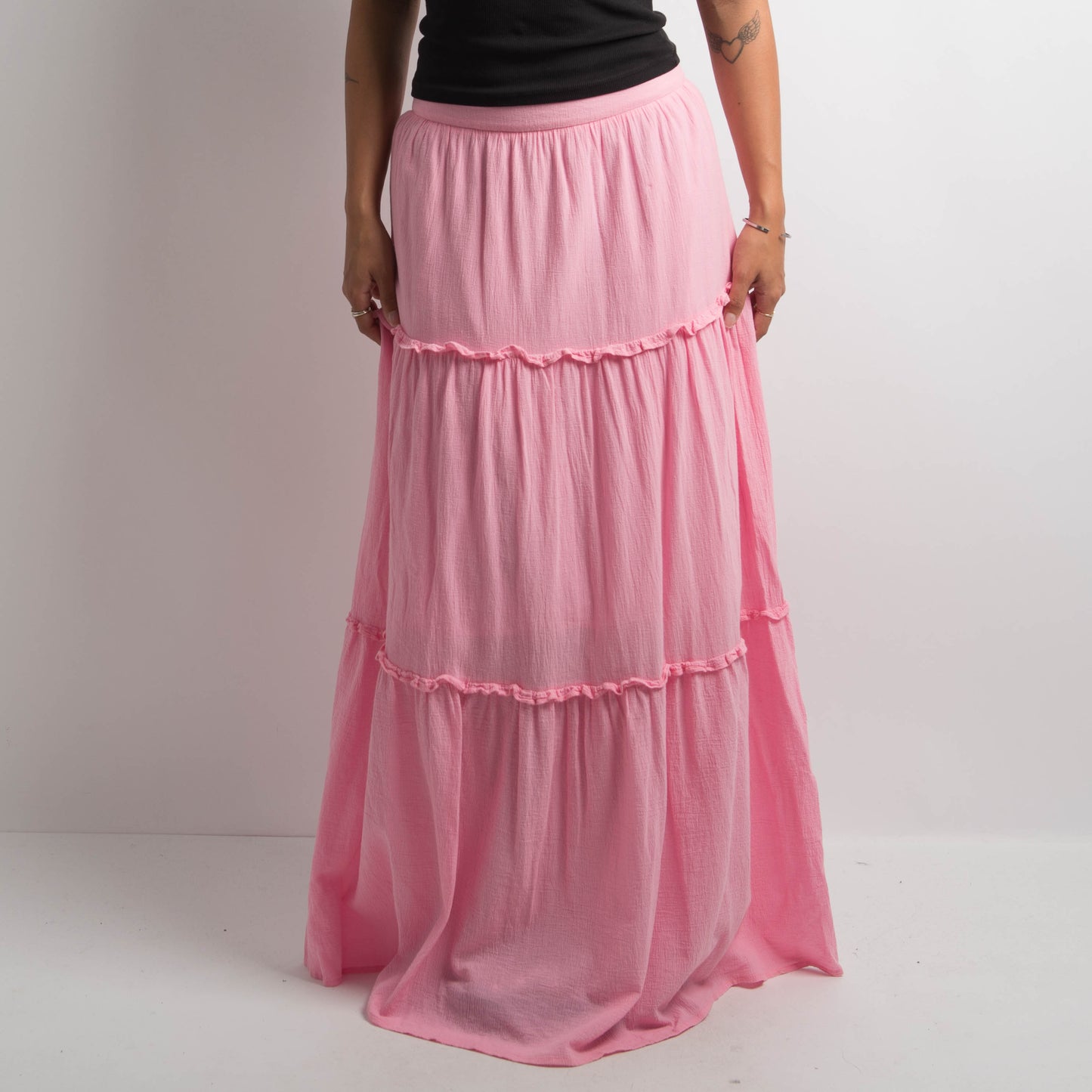 PINK TIERED SKIRT