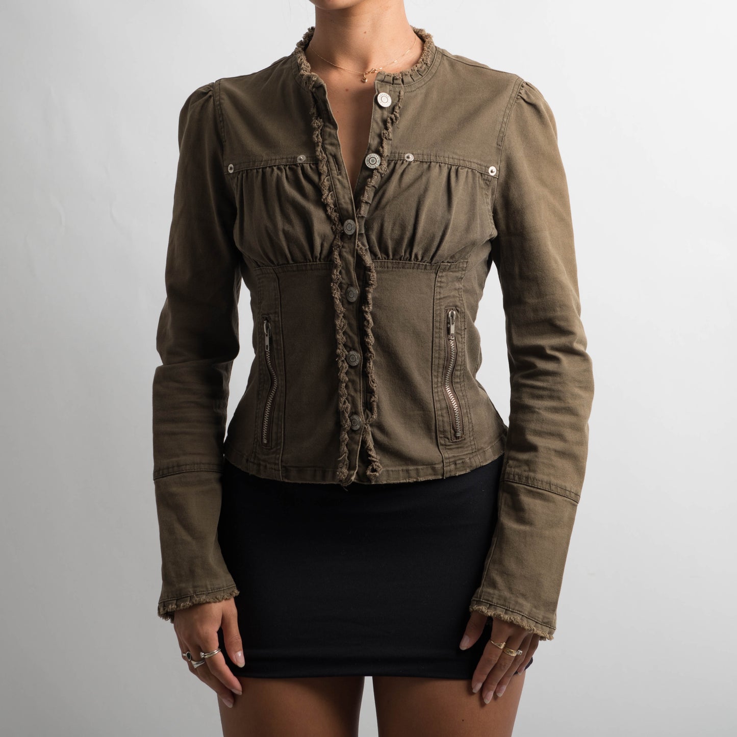 KHAKI SLIM FIT JACKET