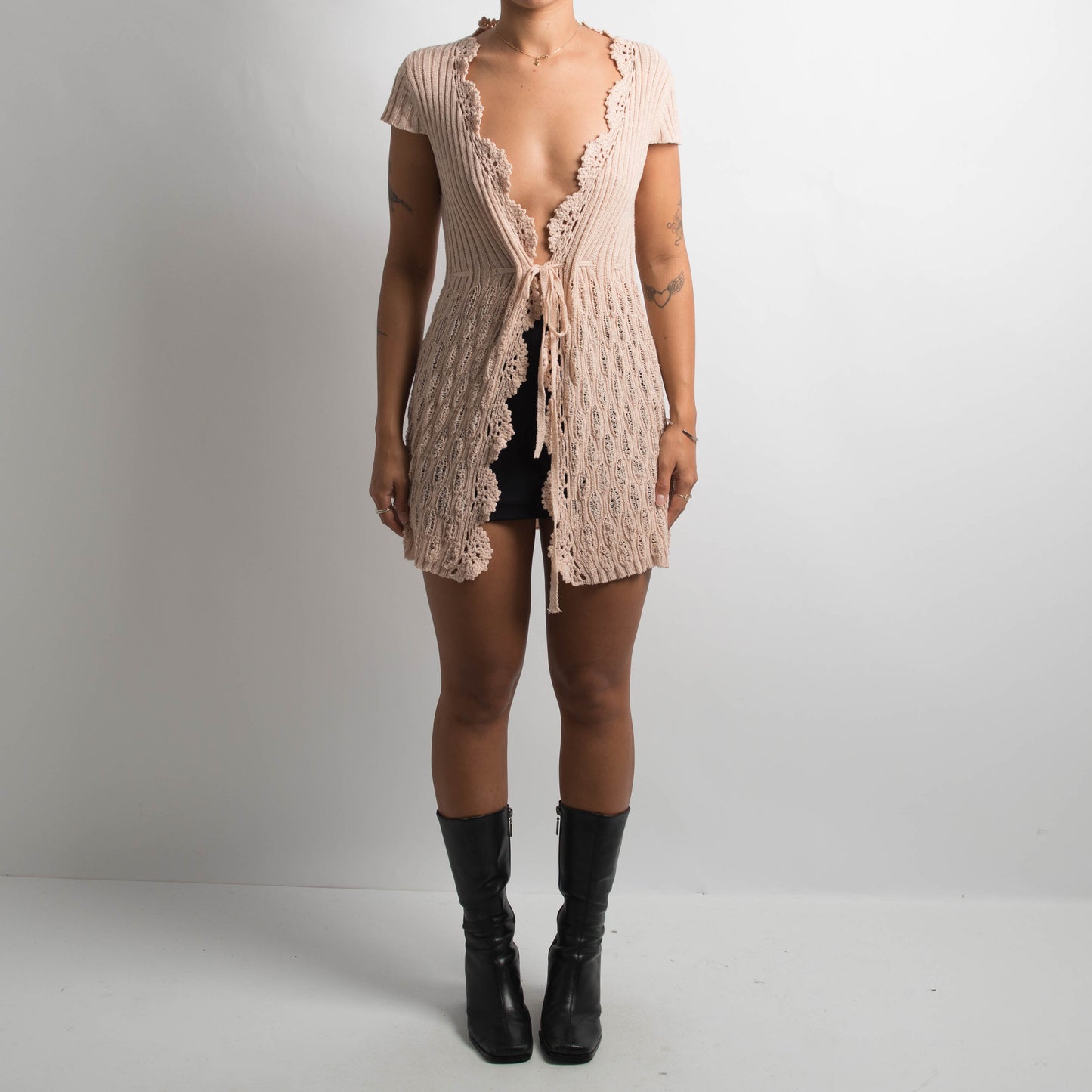 CROCHET LONGLINE TOP