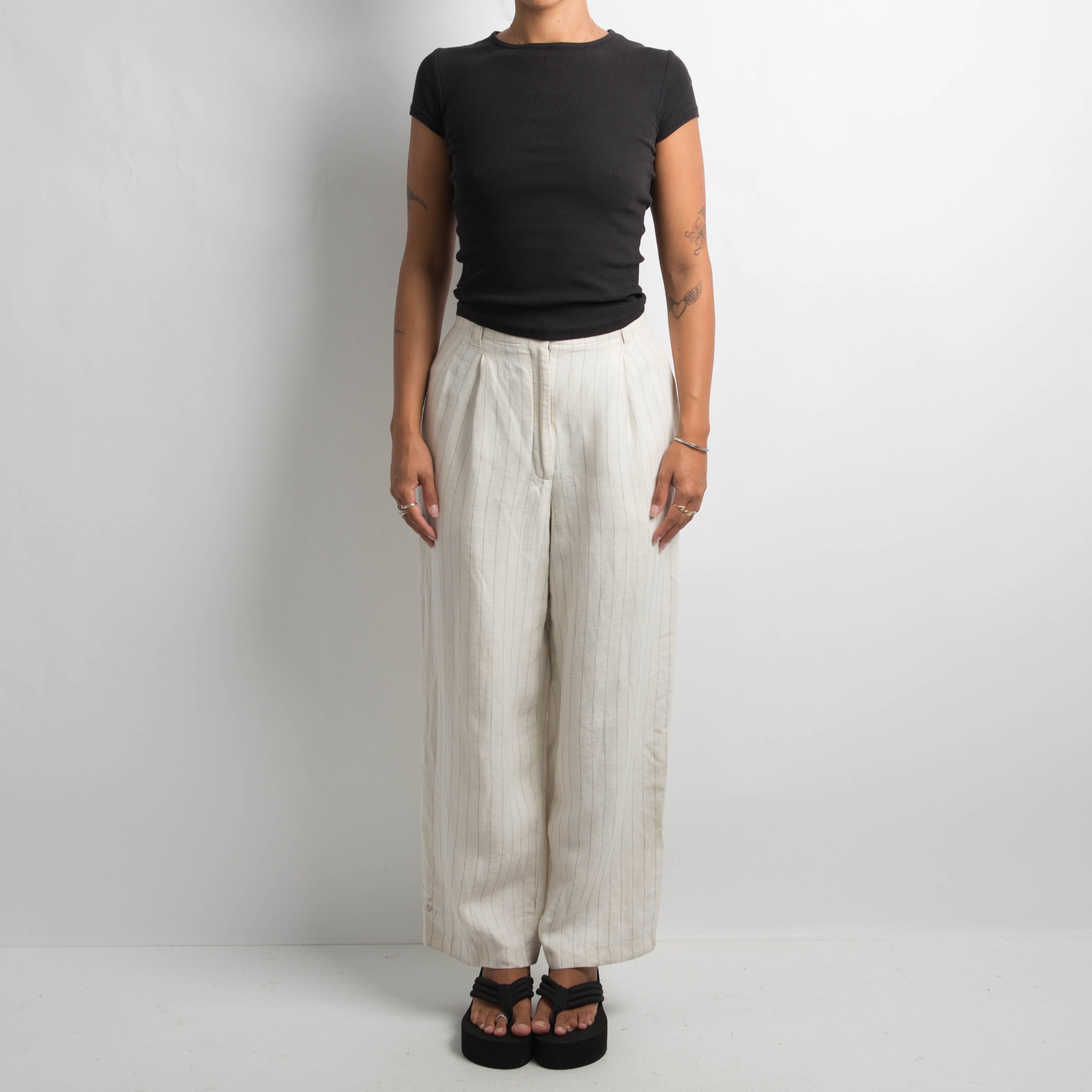 OFF WHITE PINSTRIPE PANTS