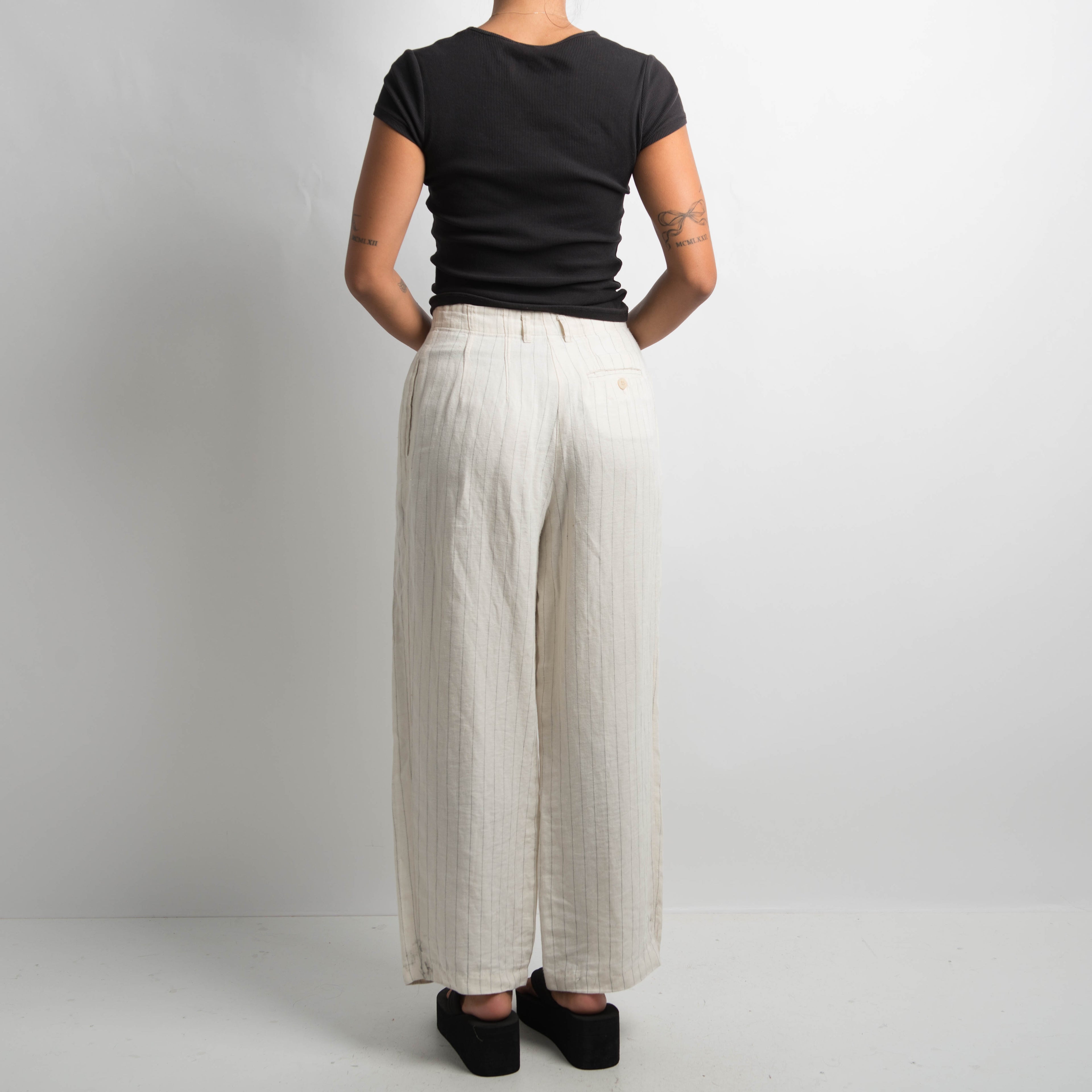 OFF WHITE PINSTRIPE PANTS