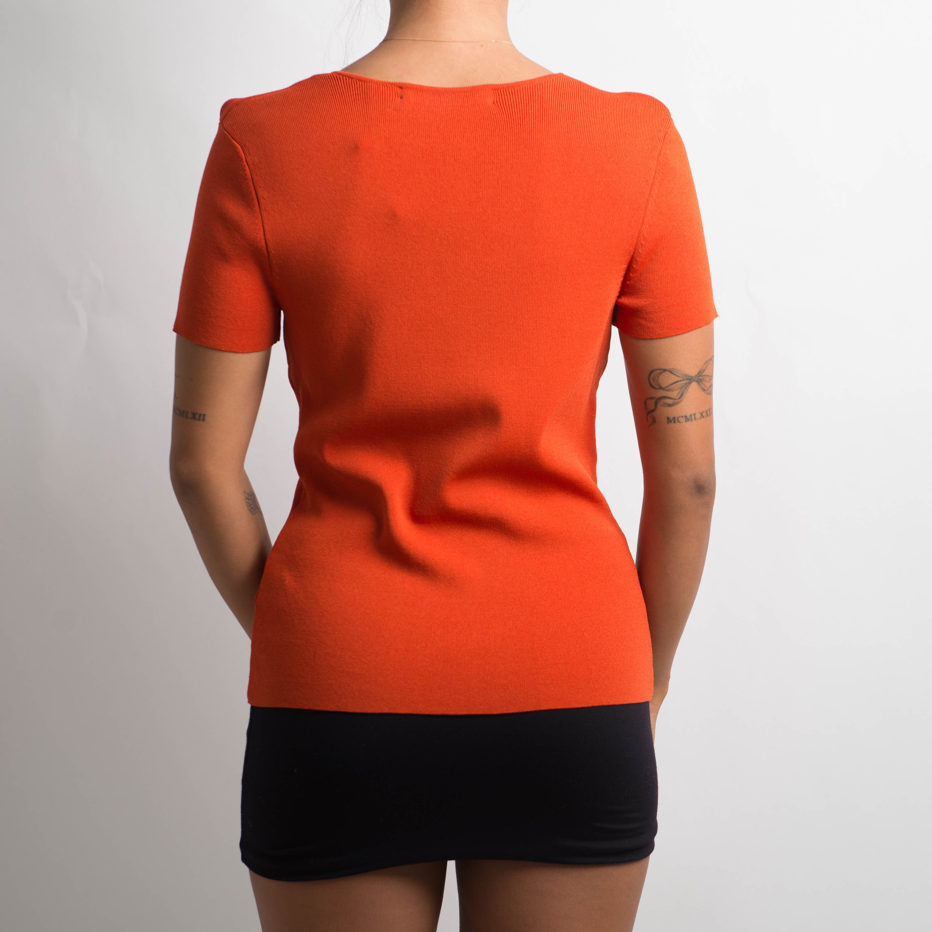 ORANGE KNIT TOP