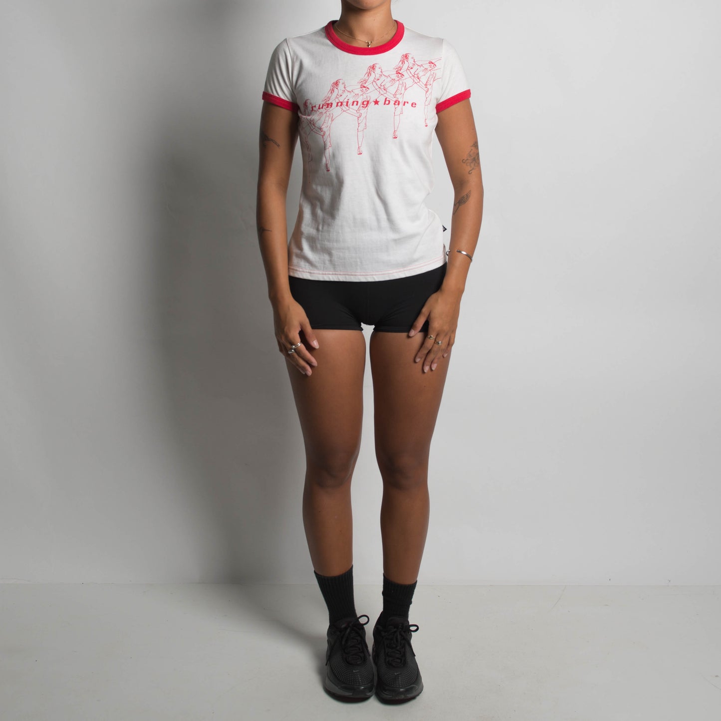WHITE RINGER TEE
