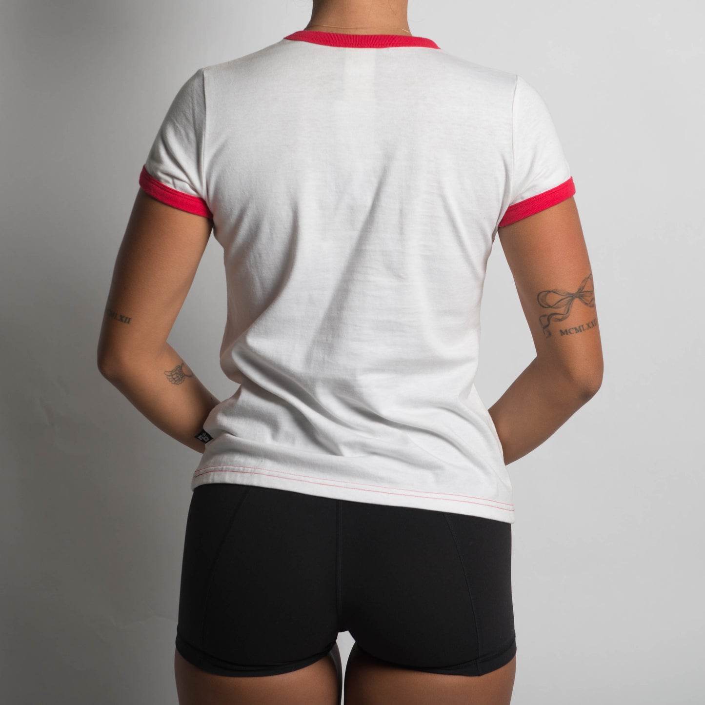 WHITE RINGER TEE
