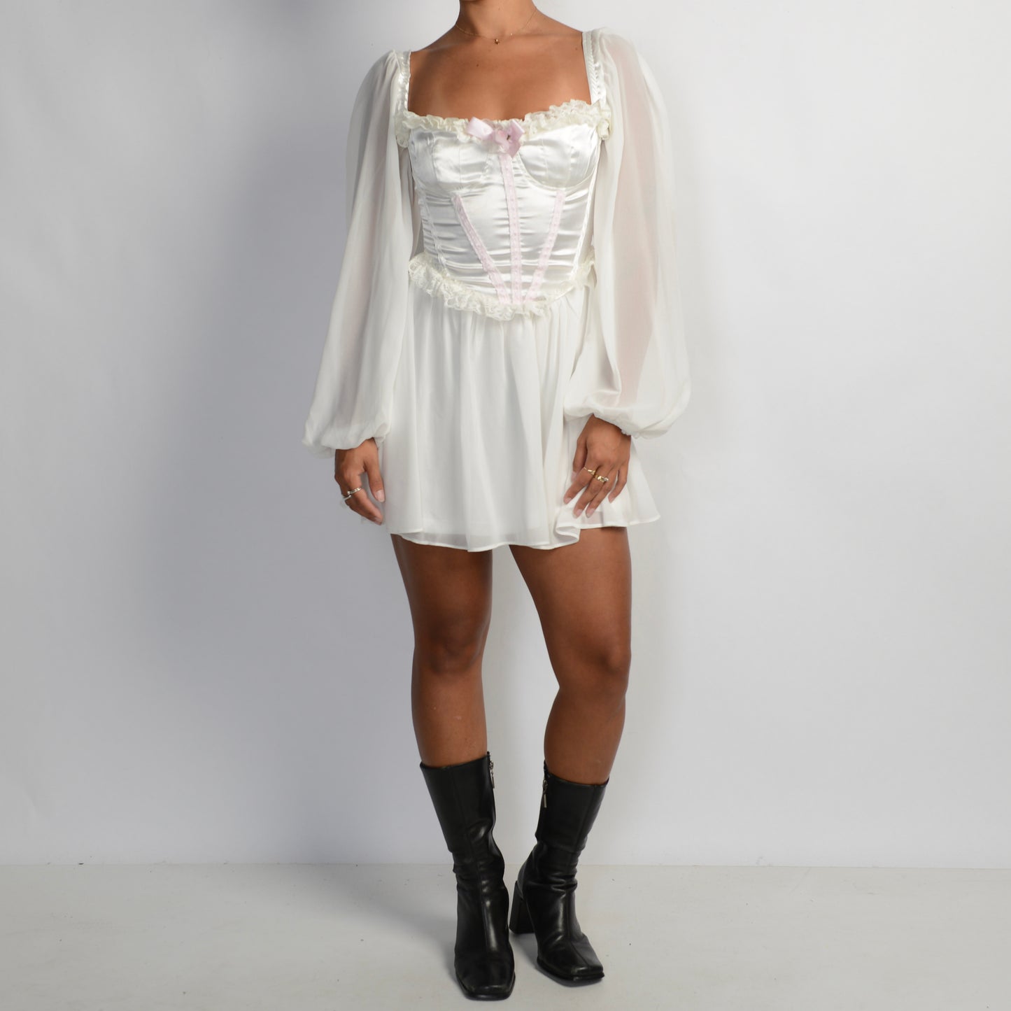 OFF WHITE MILKMAID DRESS