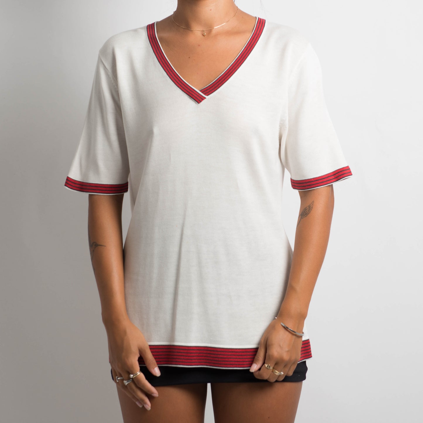 RED TRIM TSHIRT