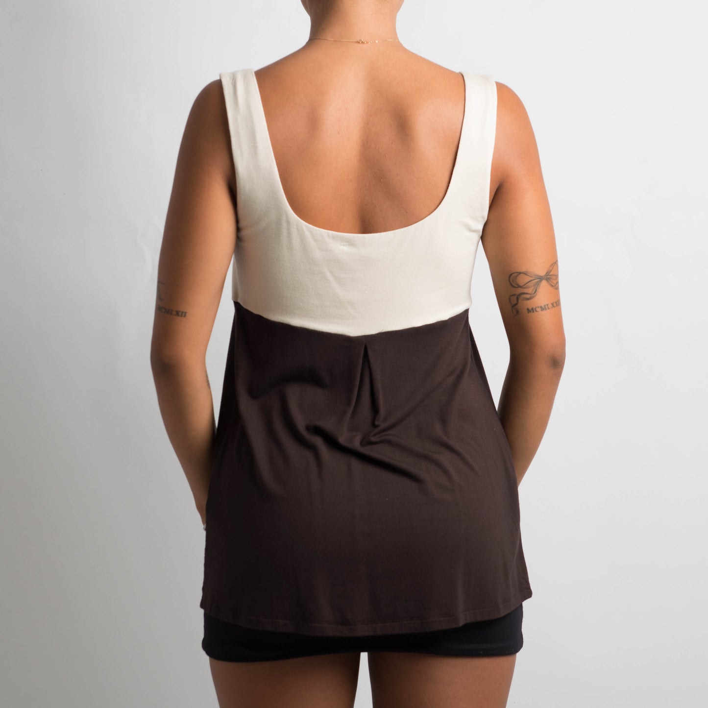 BROWN TWO TONE TOP