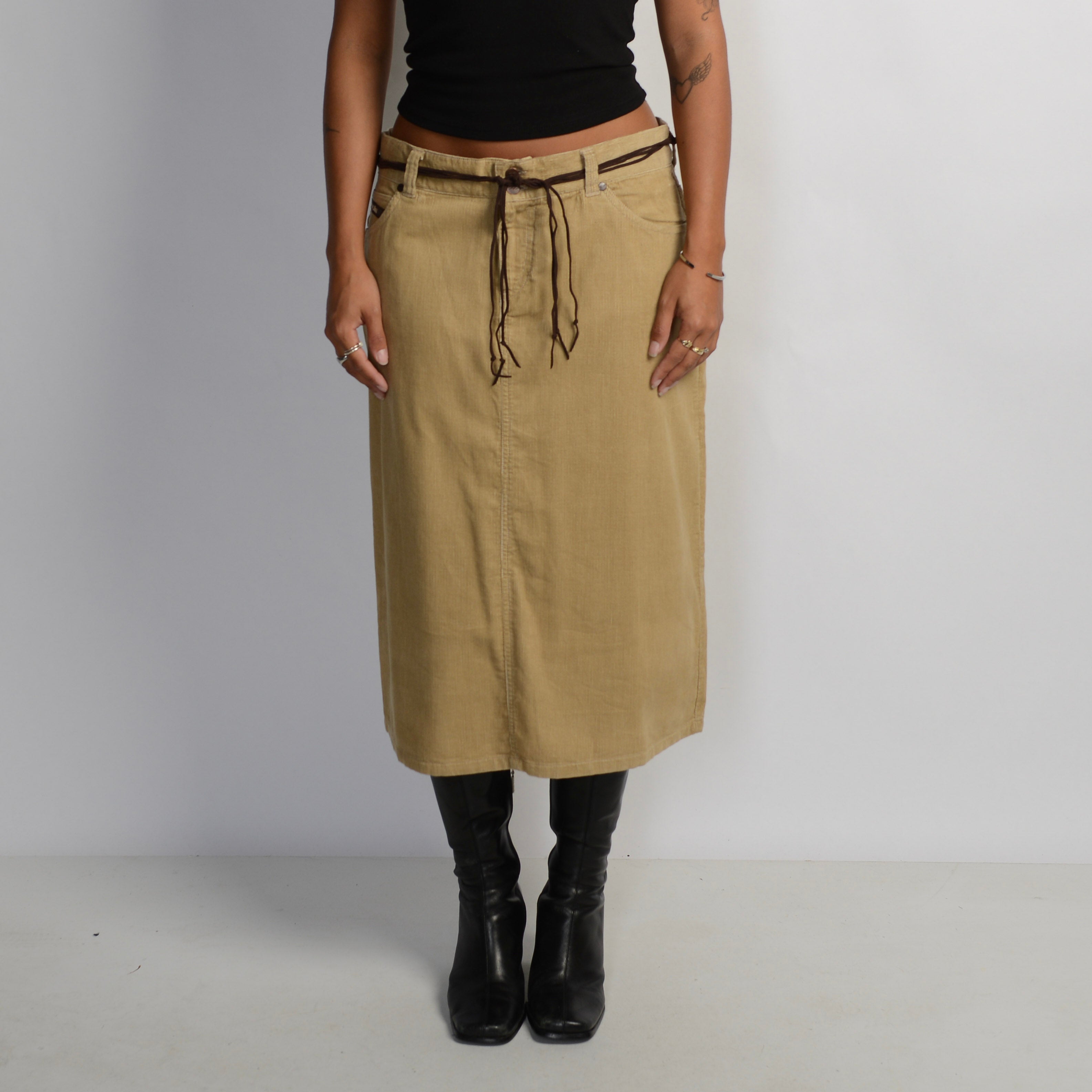 TAN CORDUROY SKIRT