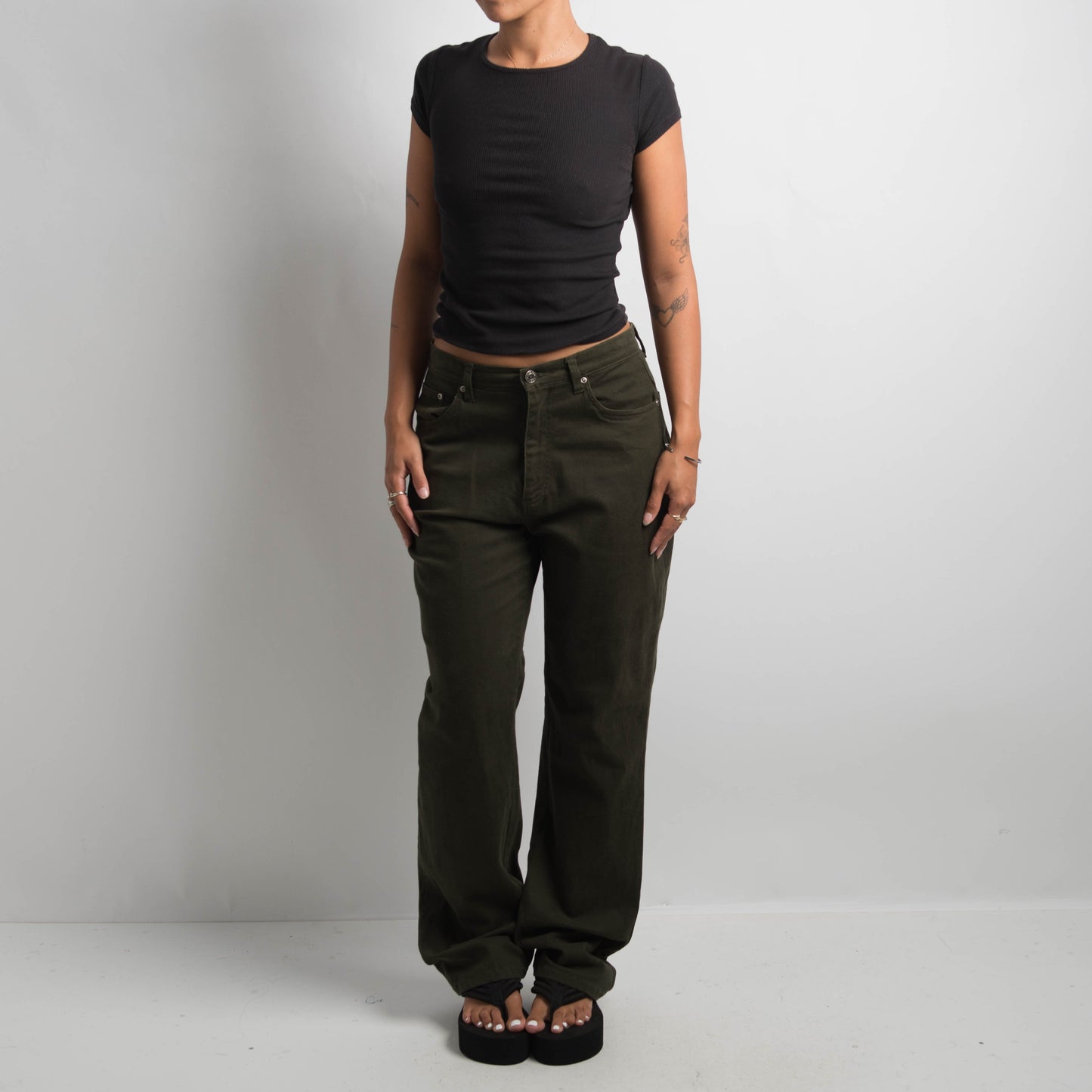 MOSS GREEN JEANS