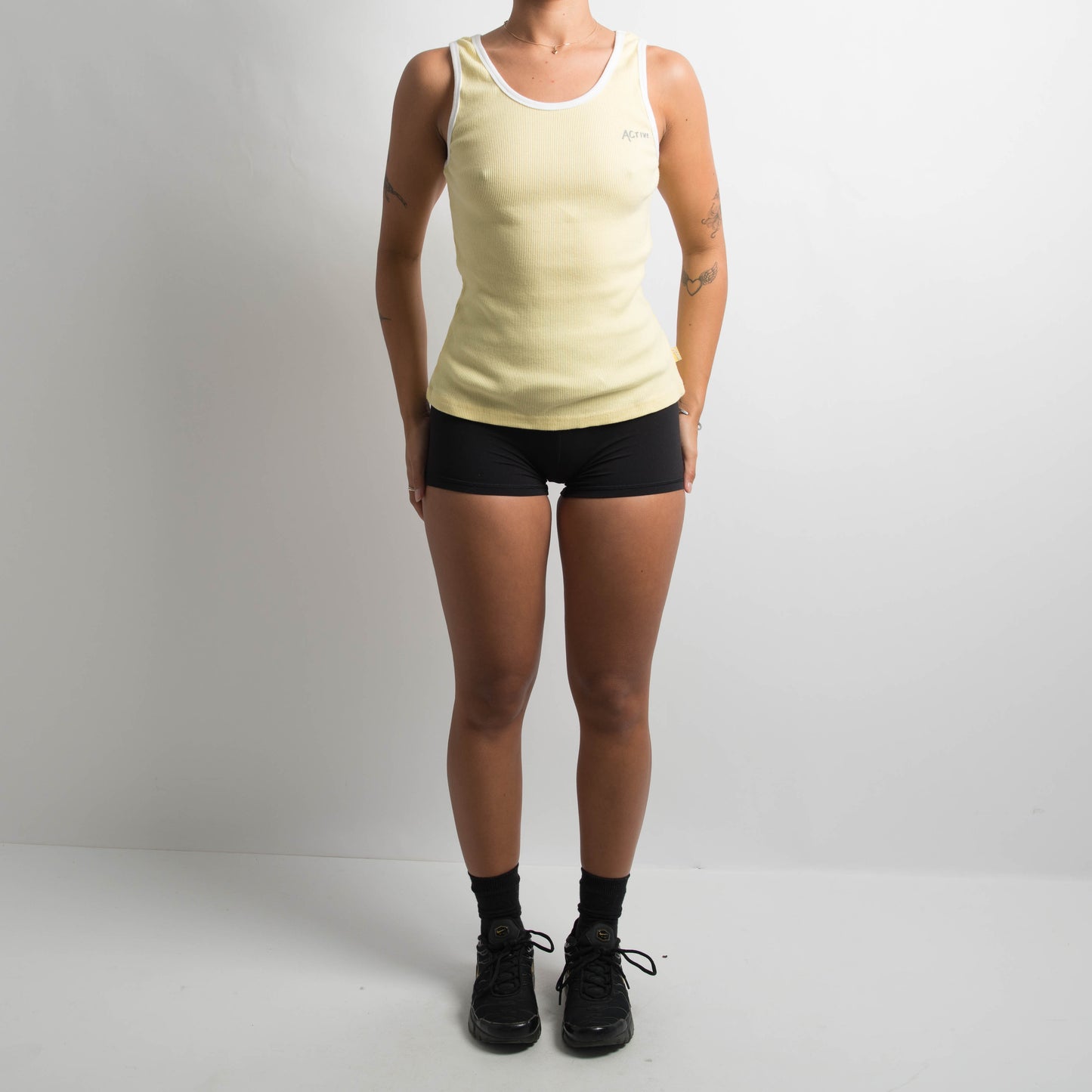 YELLOW RACERBACK TANK TOP
