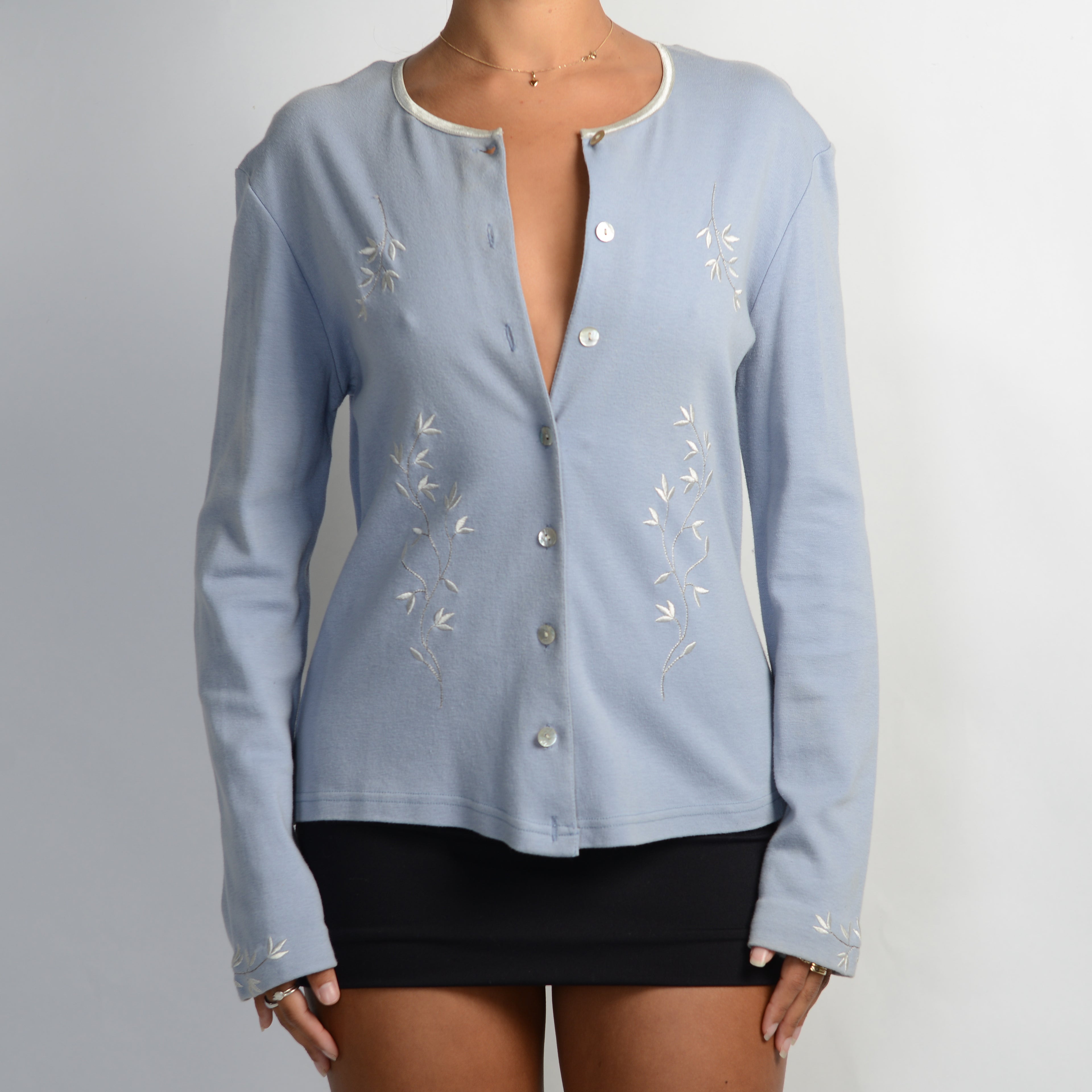 BLUE FLORAL CARDIGAN