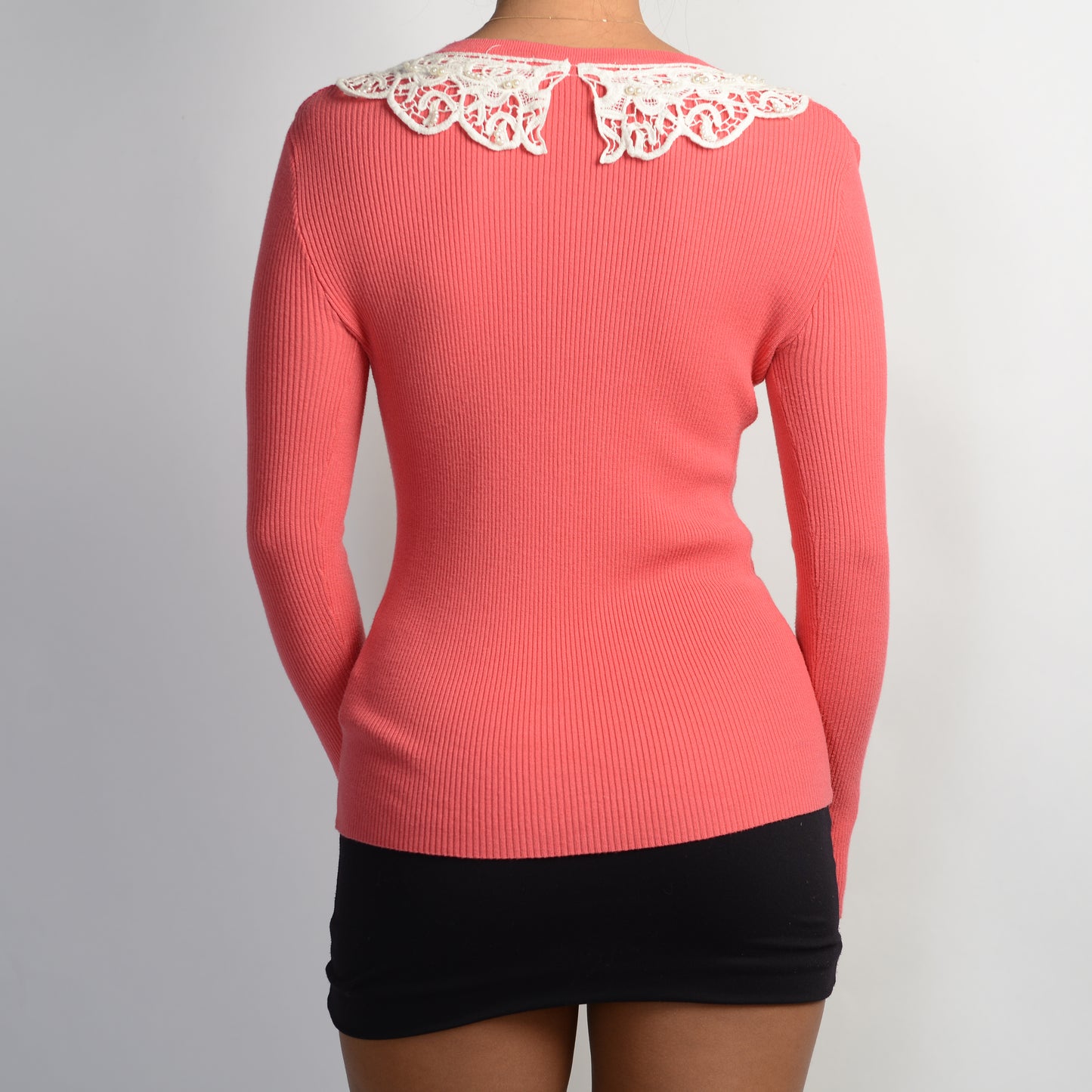 PINK RIB CARDIGAN