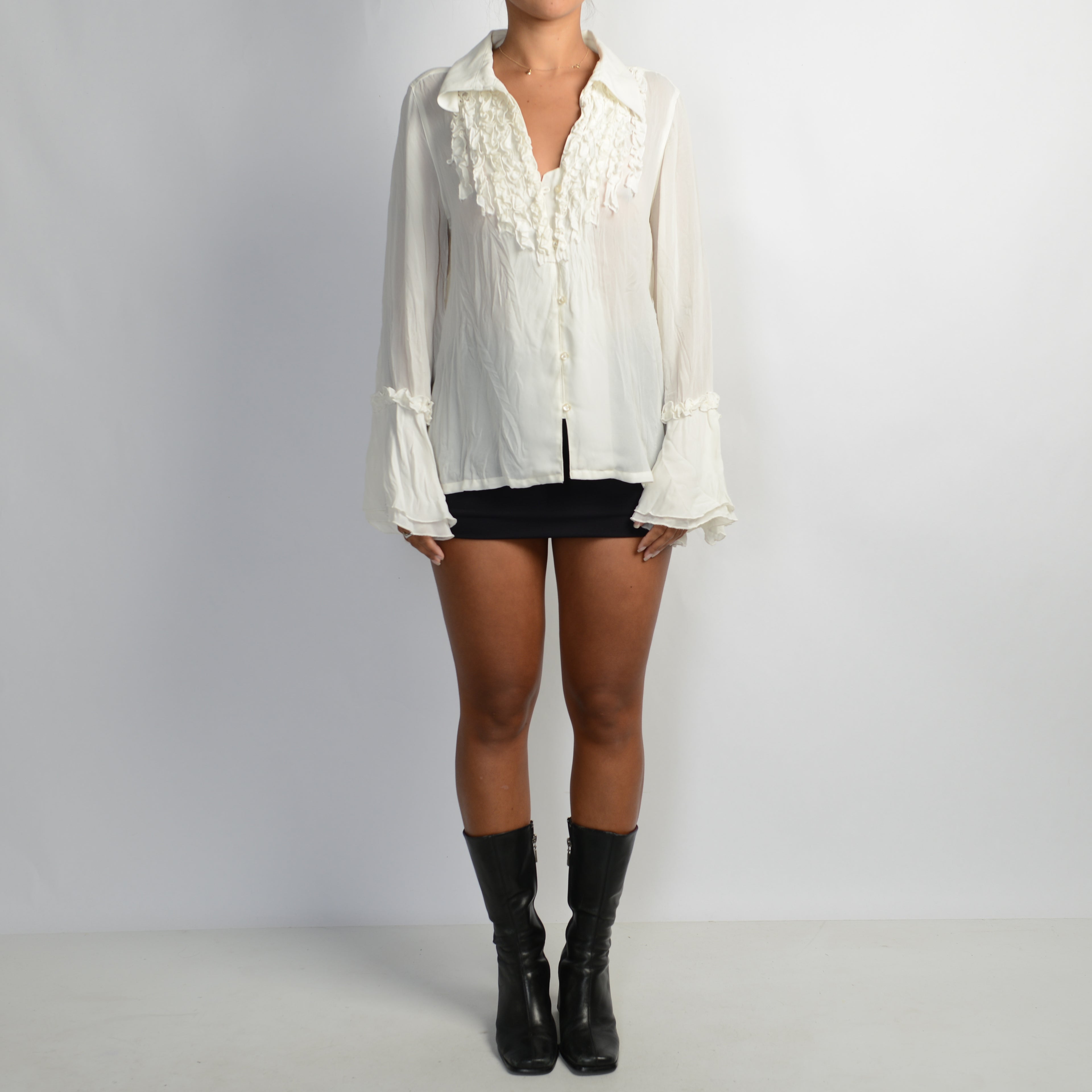 CREAM SHEER BLOUSE