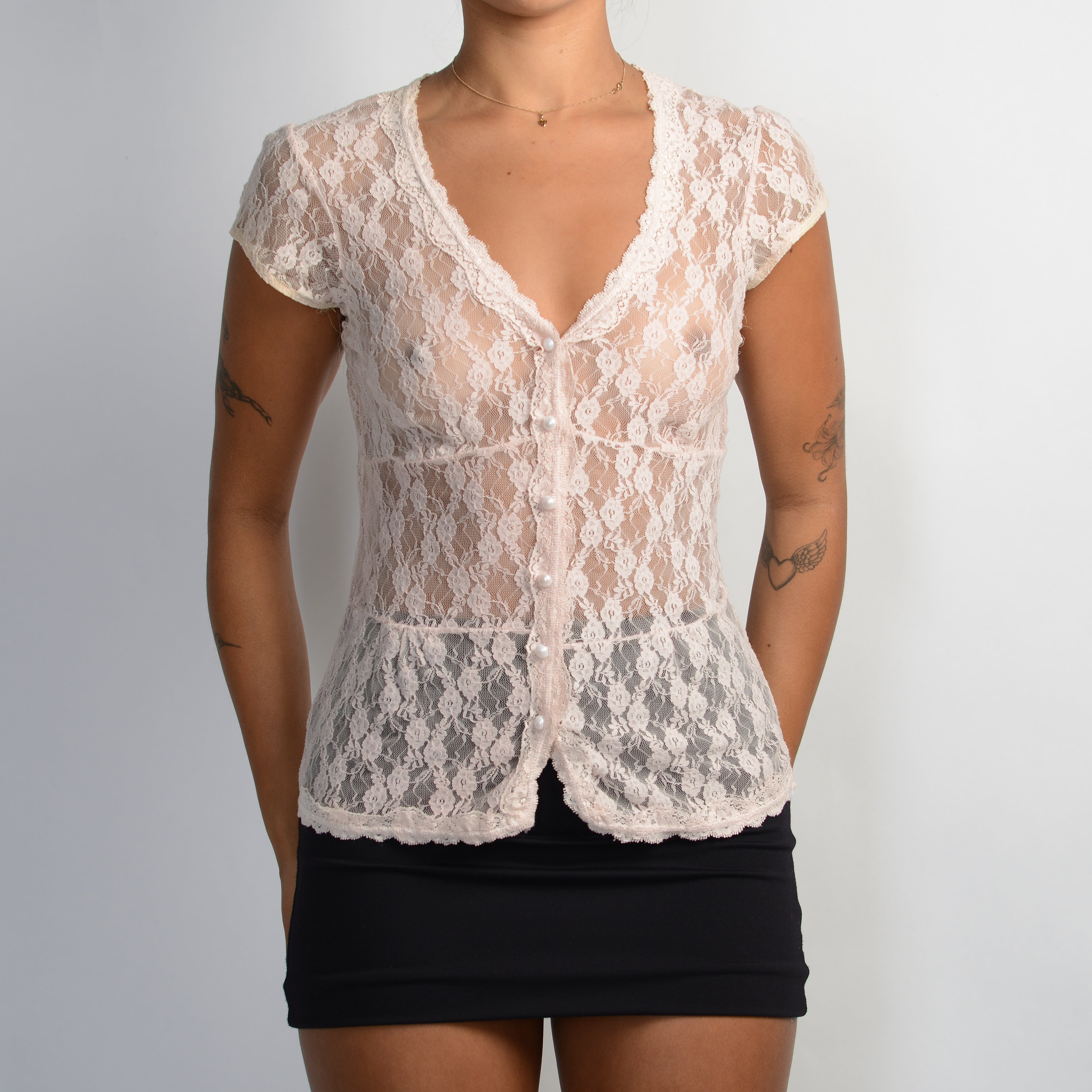 PINK LACE BLOUSE