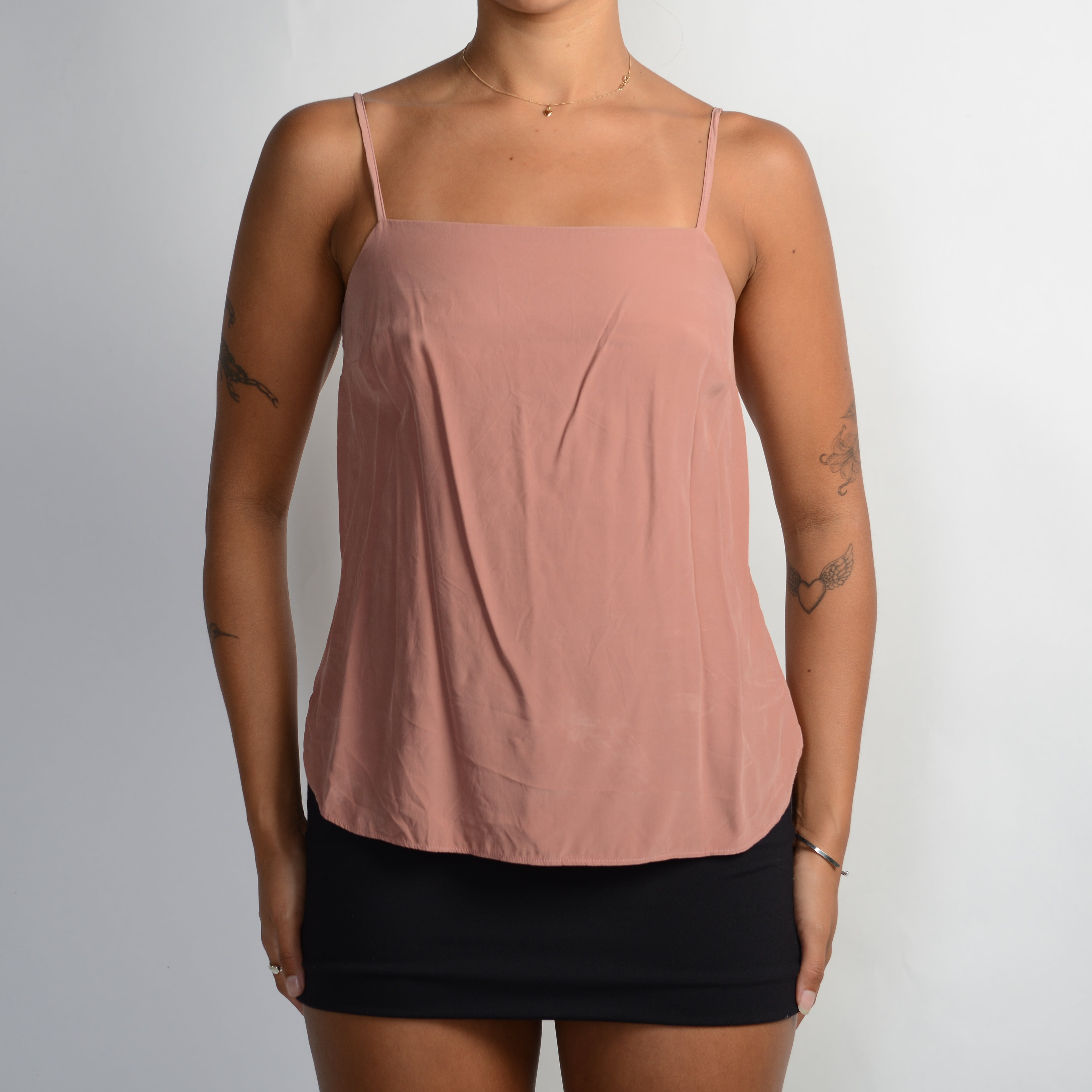PINK SILK CAMISOLE