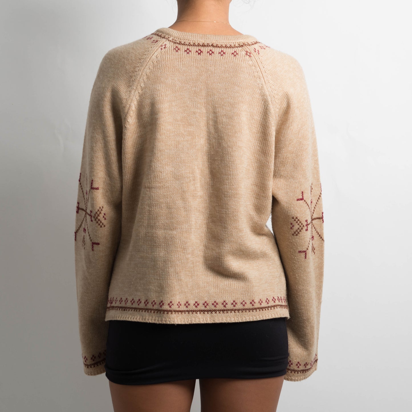 TAN BOHO KNIT SWEATER