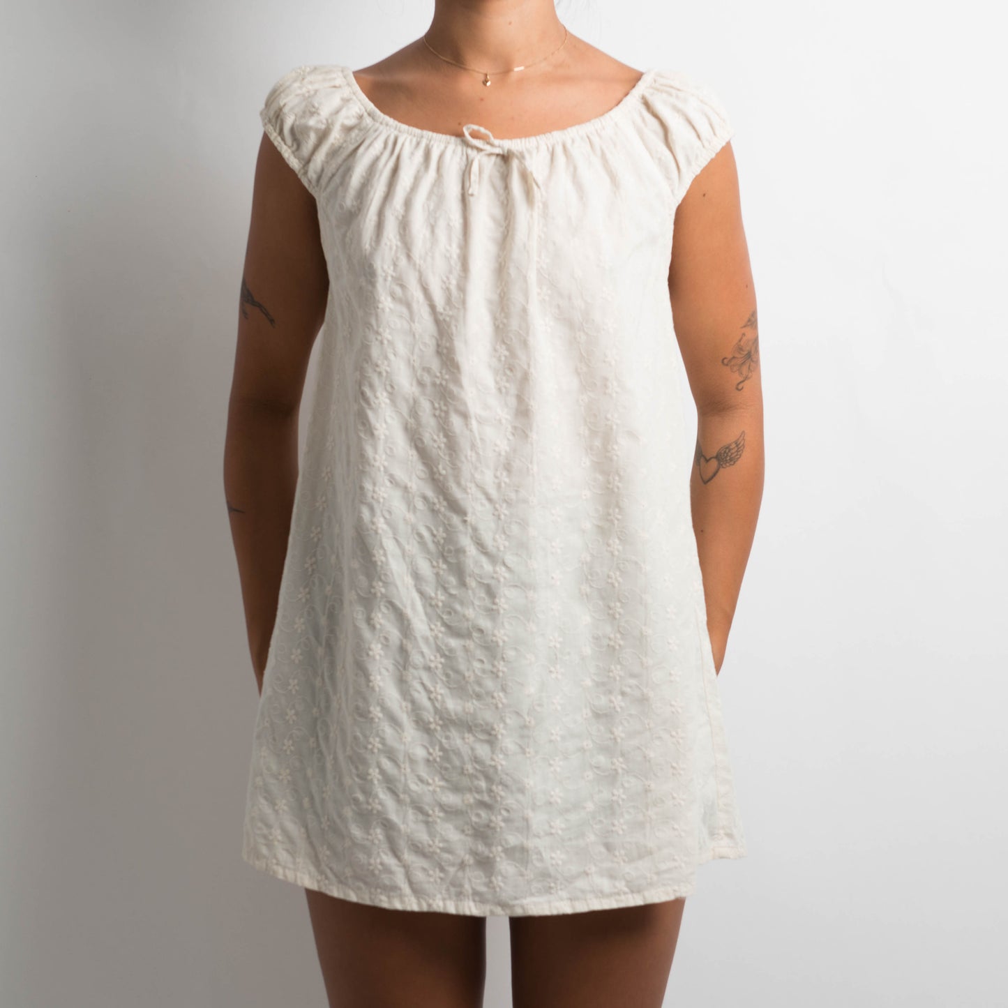 CREAM BRODERIE TOP / DRESS