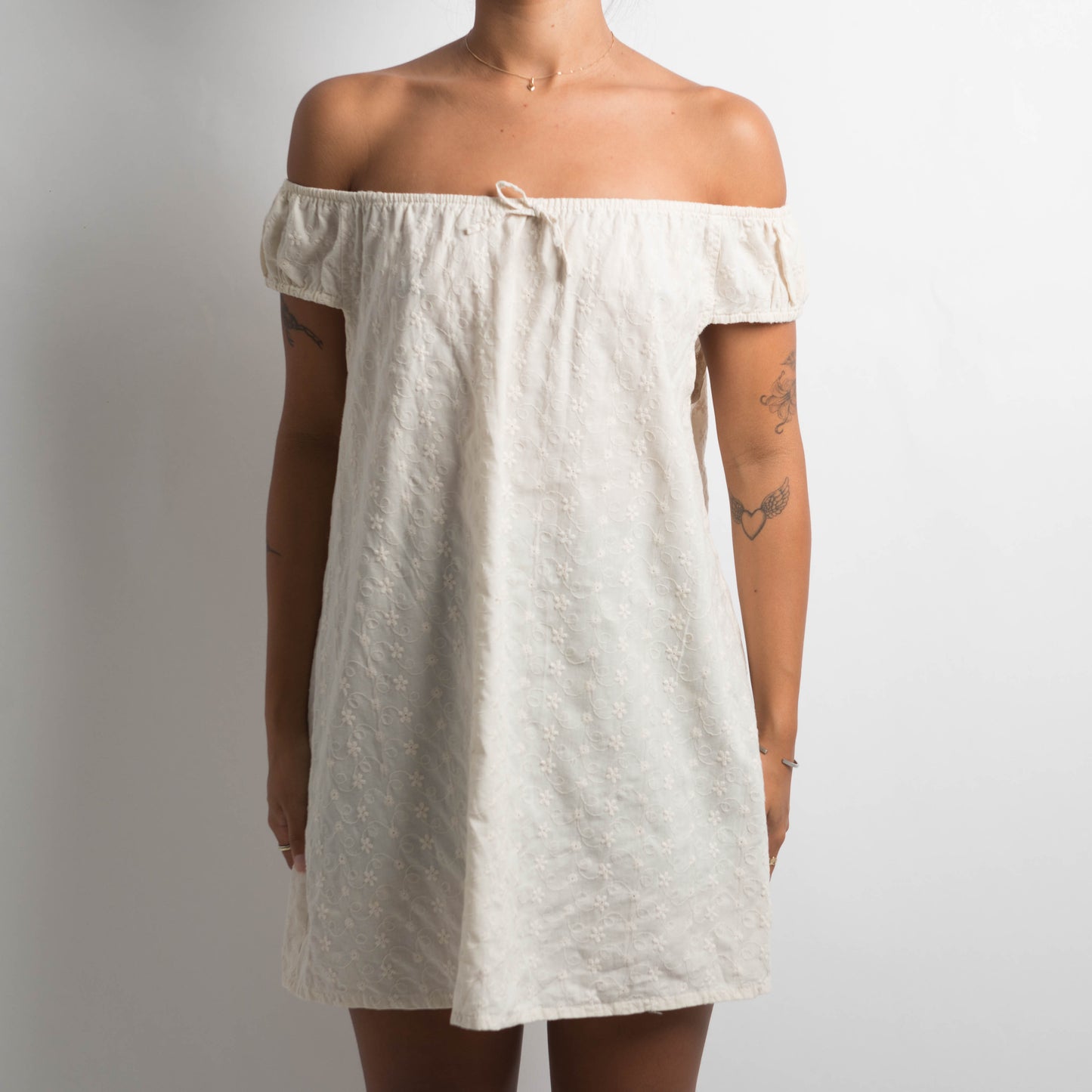 CREAM BRODERIE TOP / DRESS
