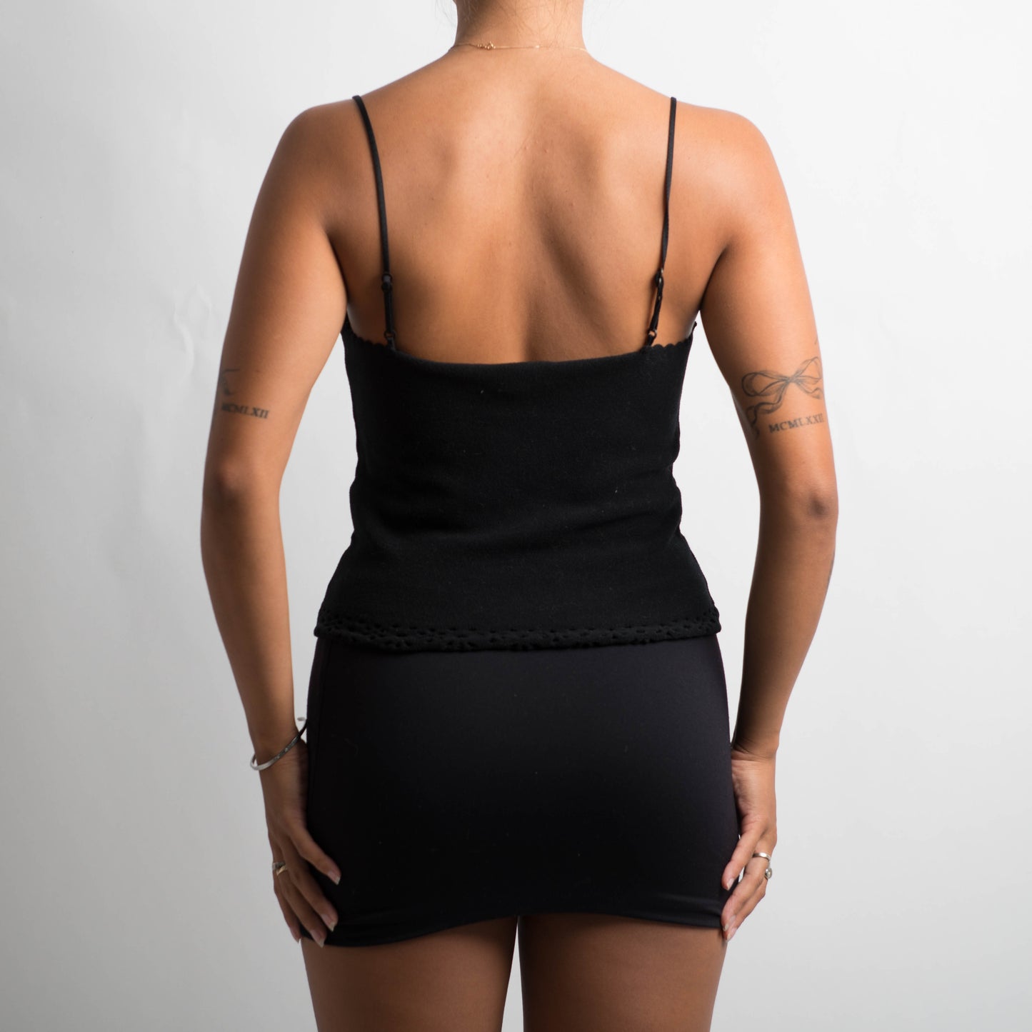 BLACK FELT CAMISOLE