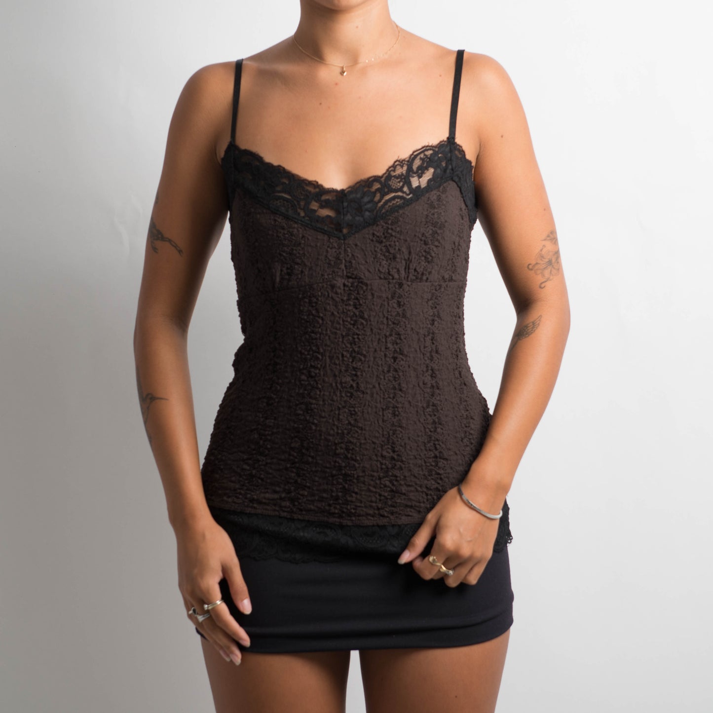 BROWN LACE CAMISOLE
