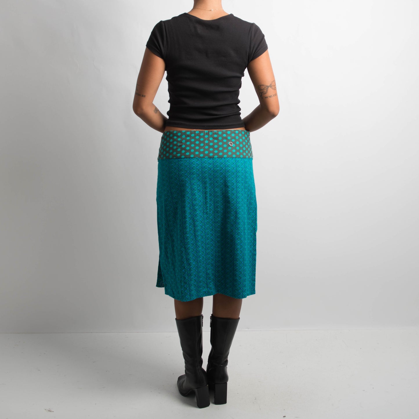 PATTERNED WRAP SKIRT