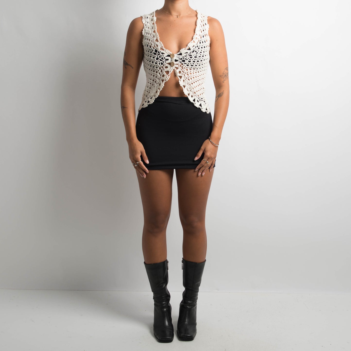 CROCHET BUTTON VEST