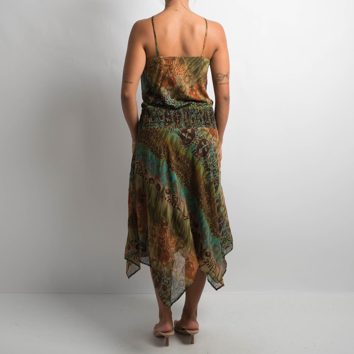 BOHO PATTERNED MIDI DRESS