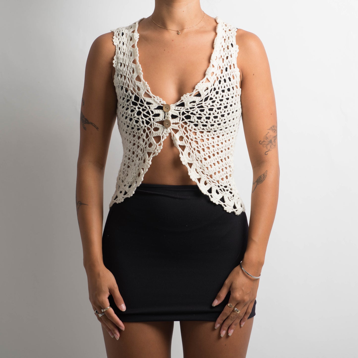 CROCHET BUTTON VEST