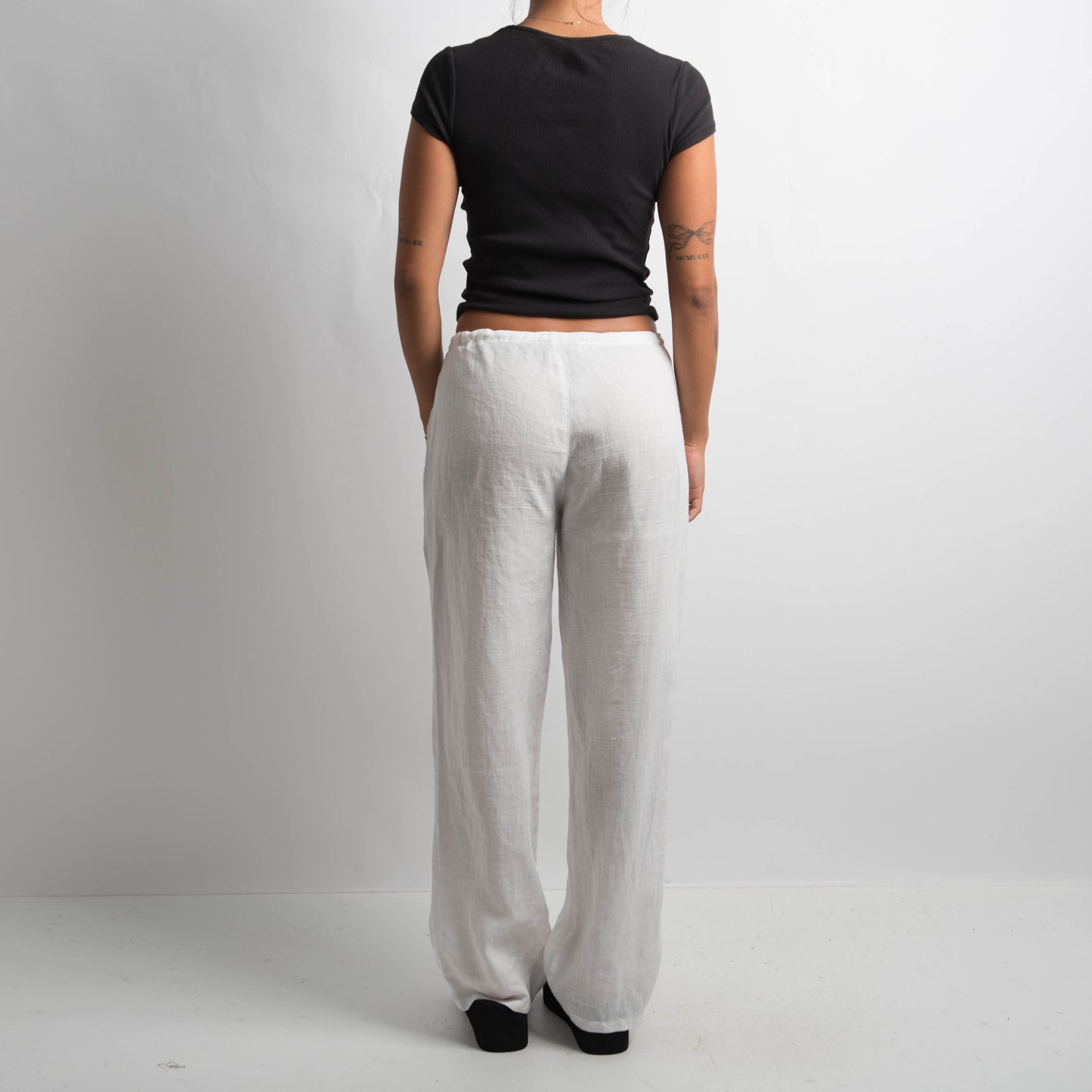 WHITE LINEN PANTS