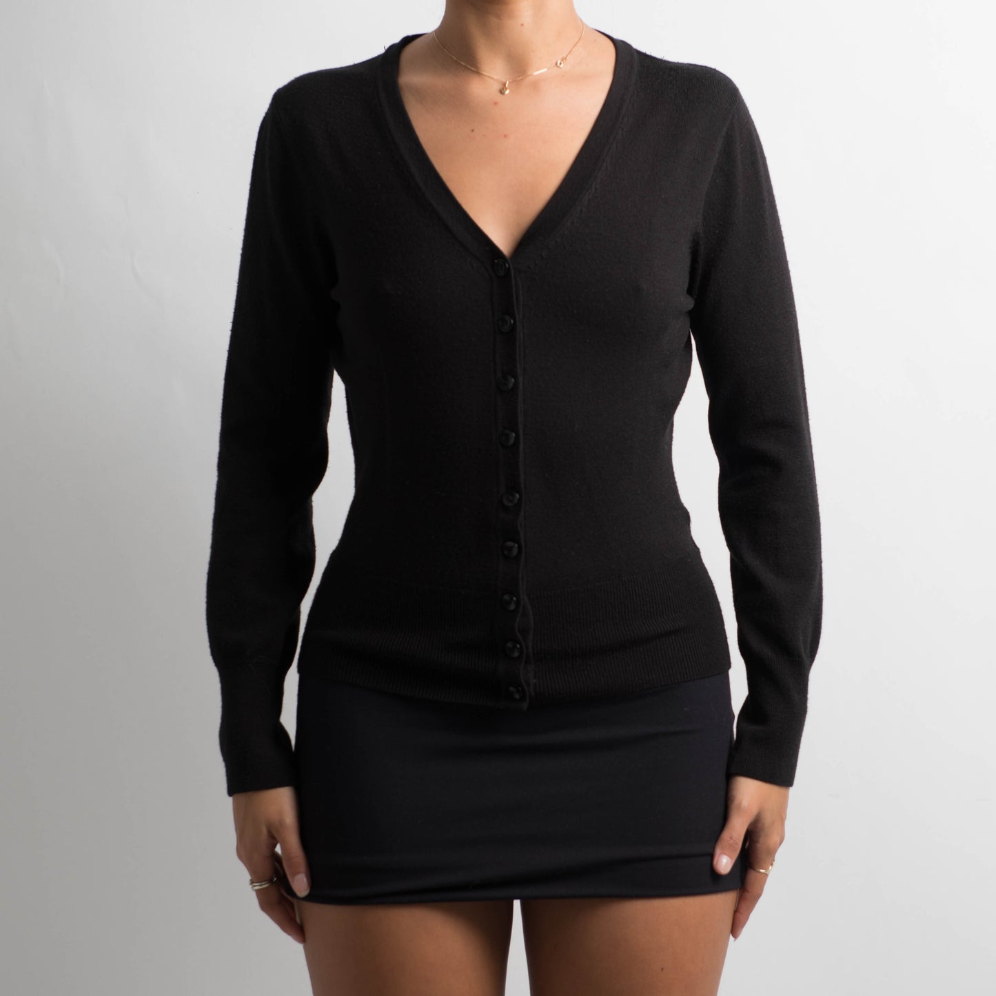 CLASSIC BLACK CARDIGAN