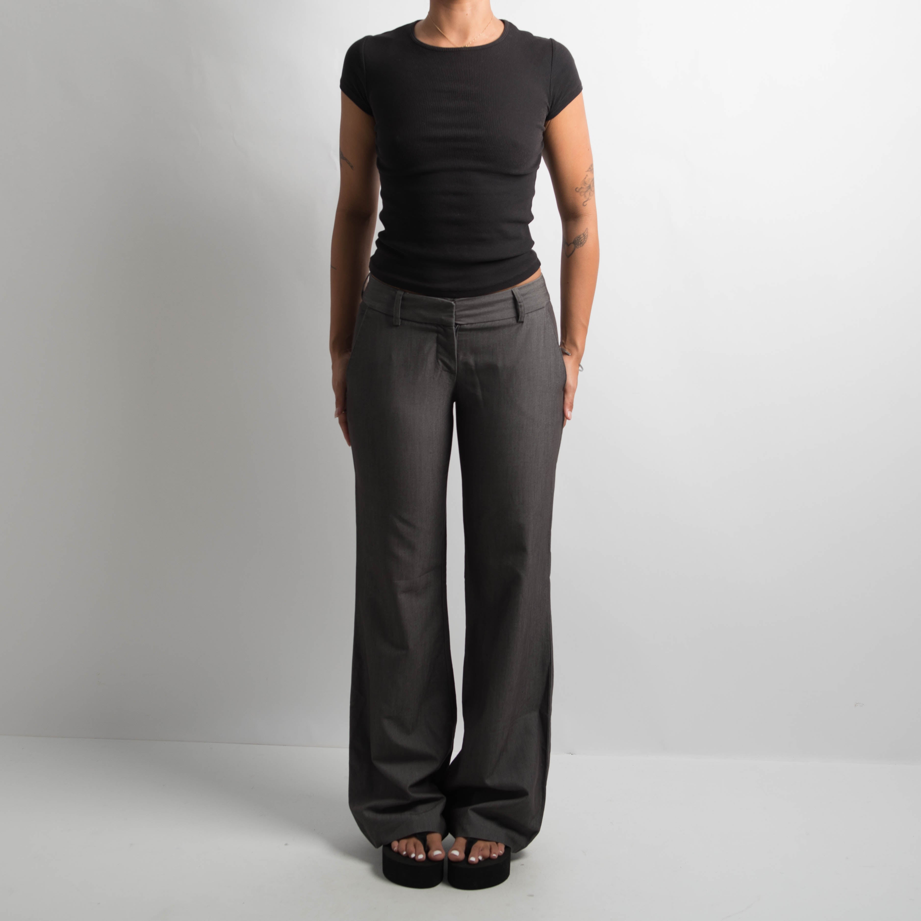 GREY BOOTCUT TROUSERS