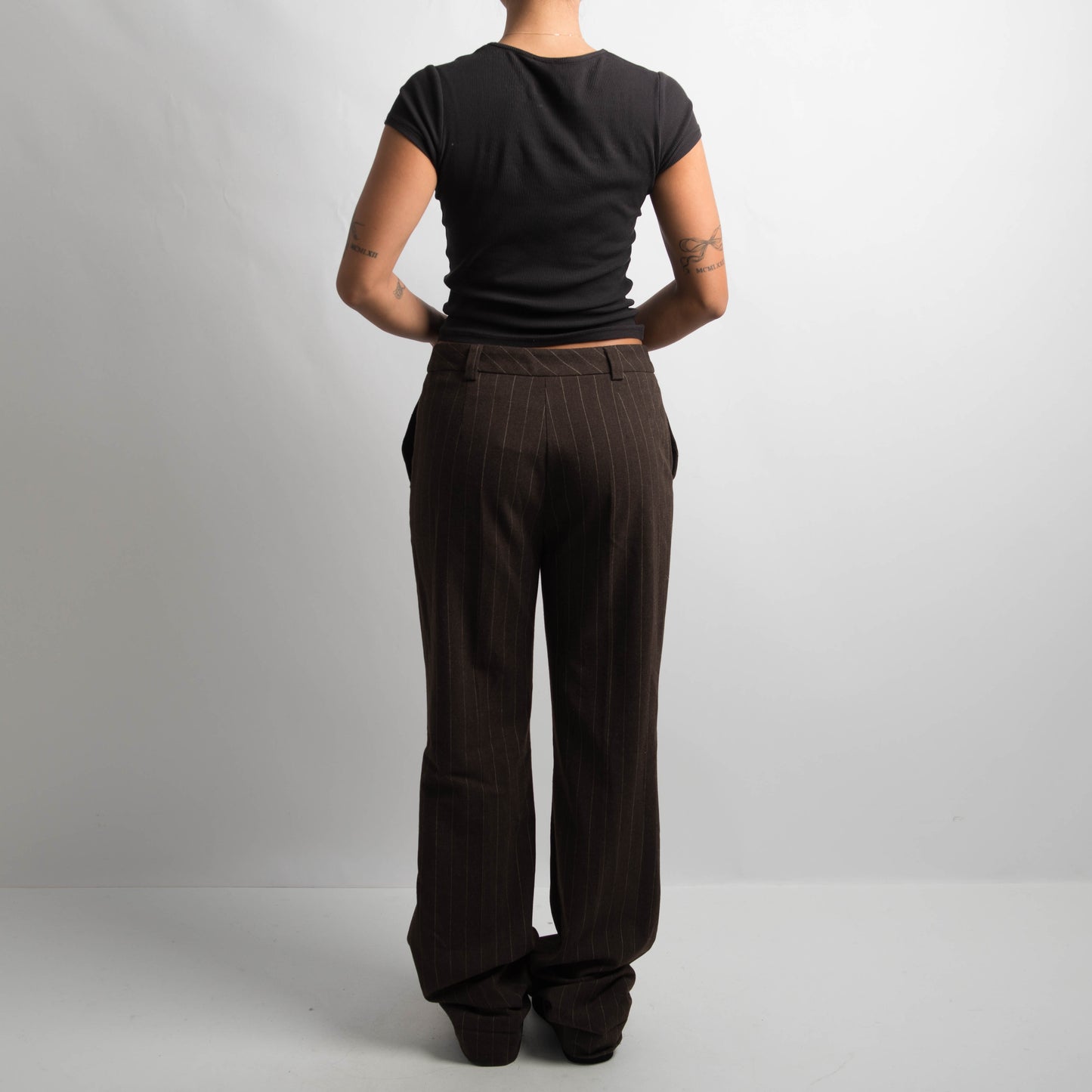 BROWN STRIPE TROUSERS