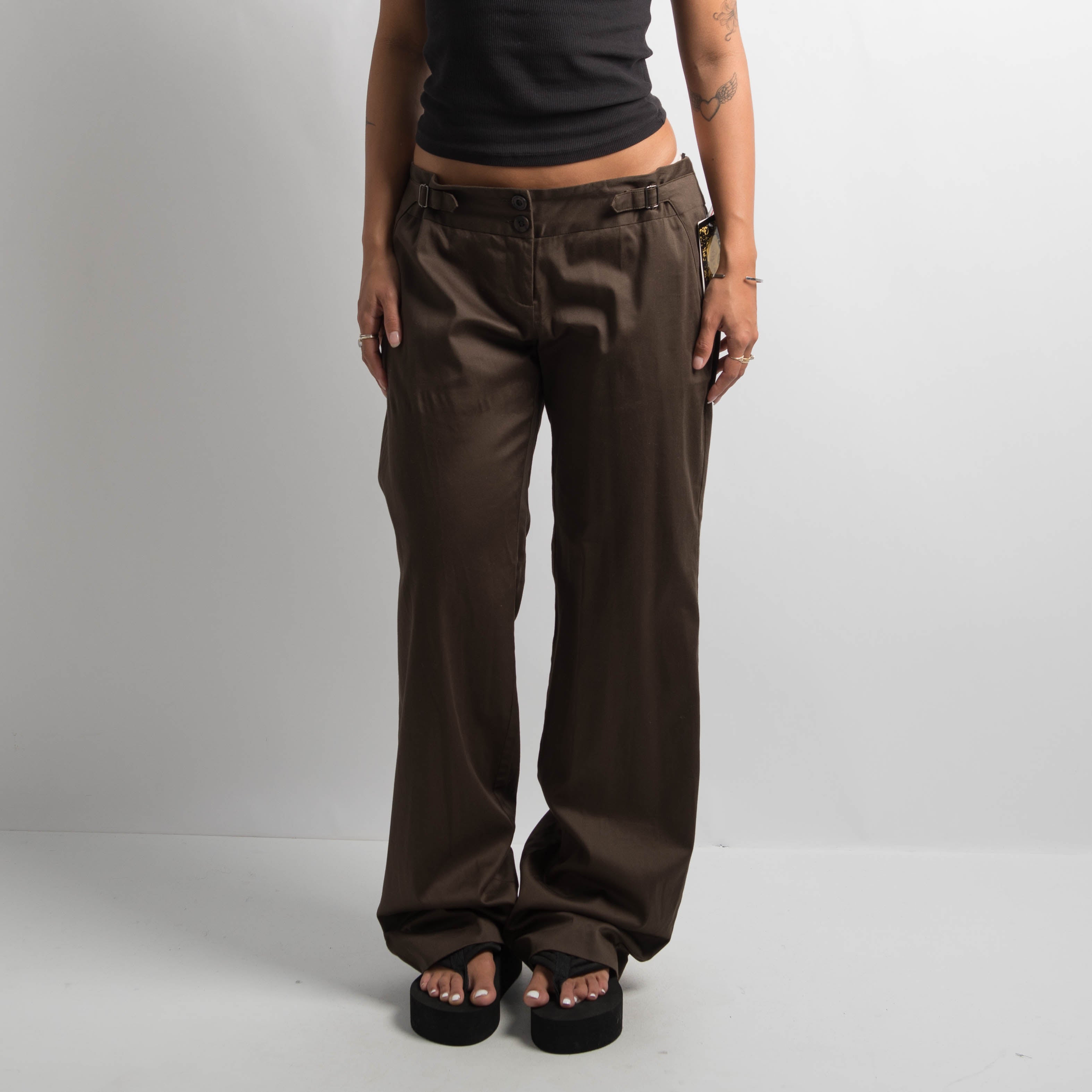 BROWN BUCKLE TROUSERS