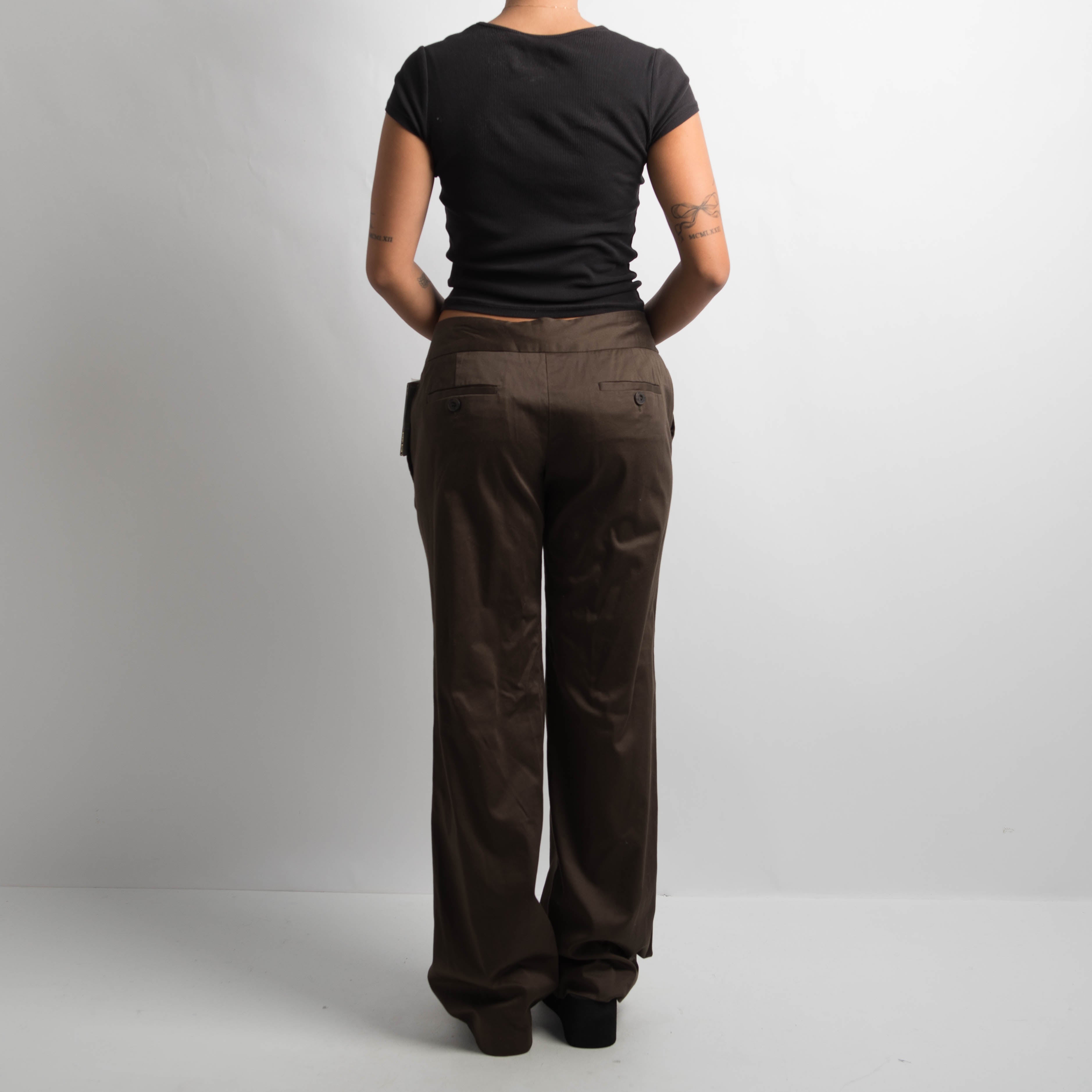 BROWN BUCKLE TROUSERS